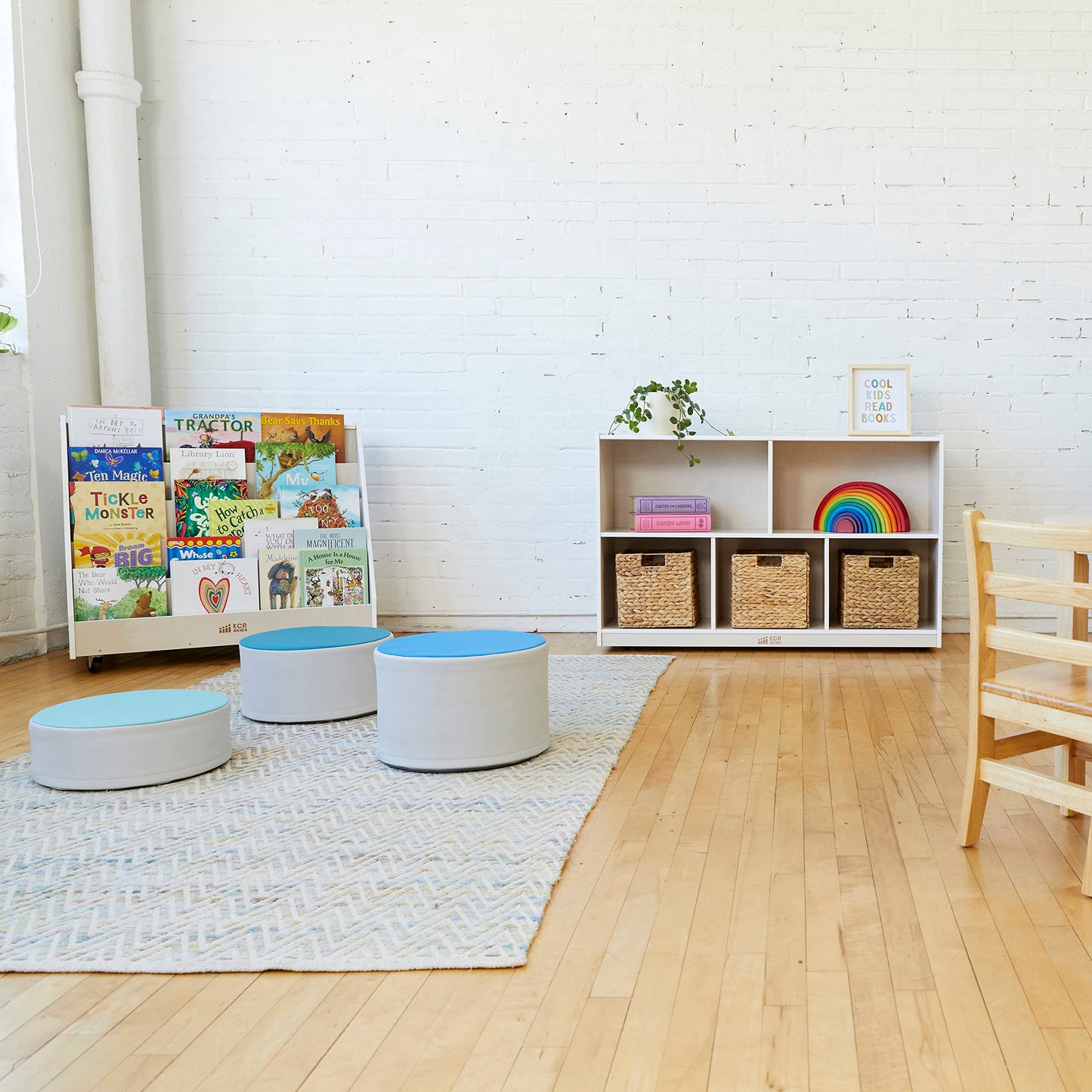 3-Piece ECR4Kids SoftZone Stump Stool Set
