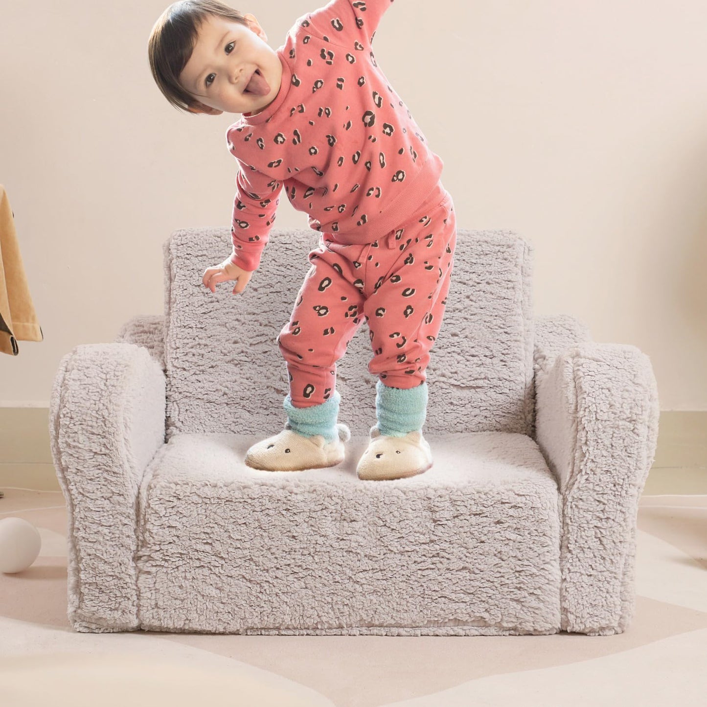 2-in-1 Toddler Couch Sofa Lounger for Kids