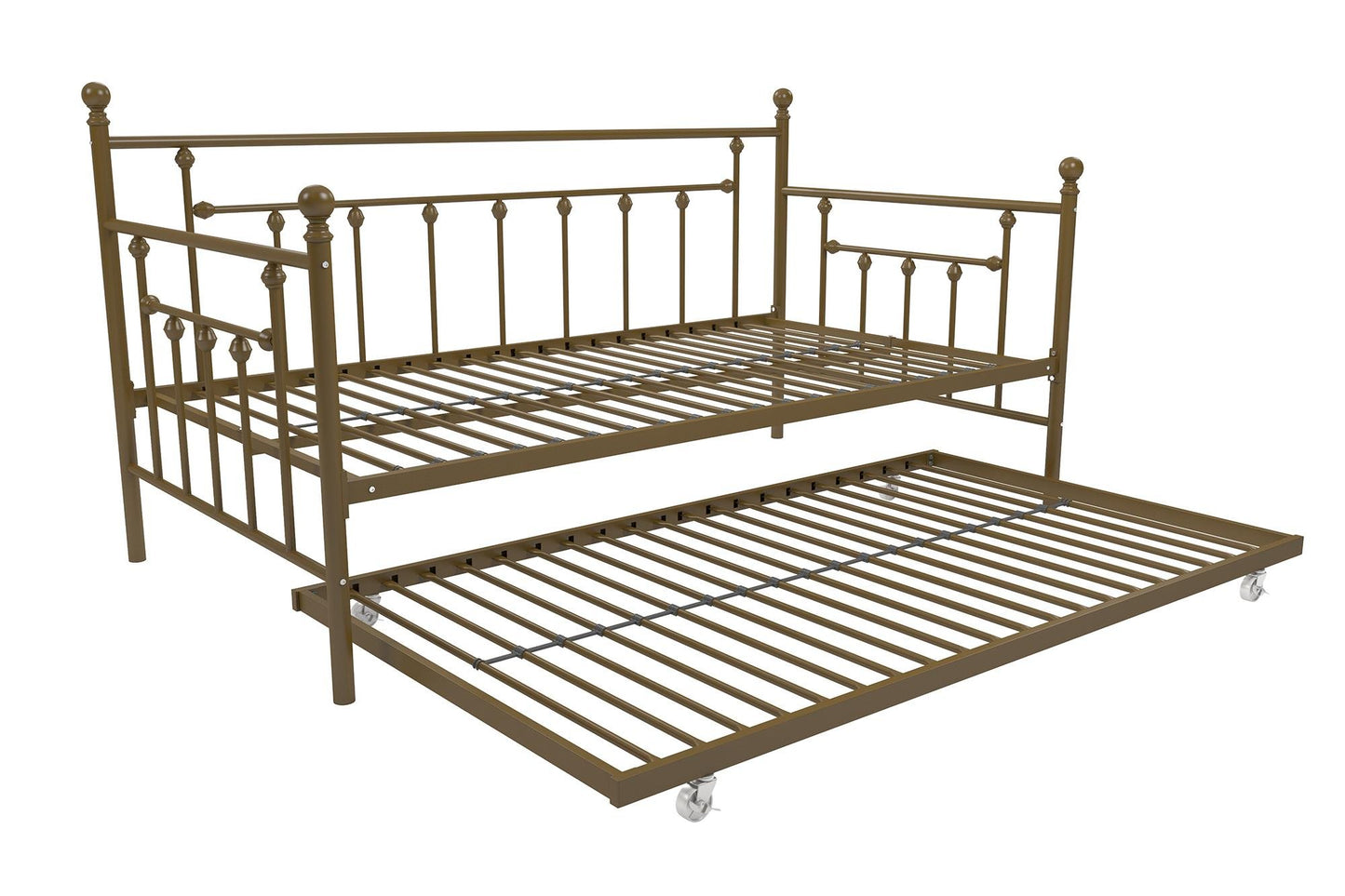 DHP Manila Metal Twin Size Daybed and Twin Size Trundle (Gold)