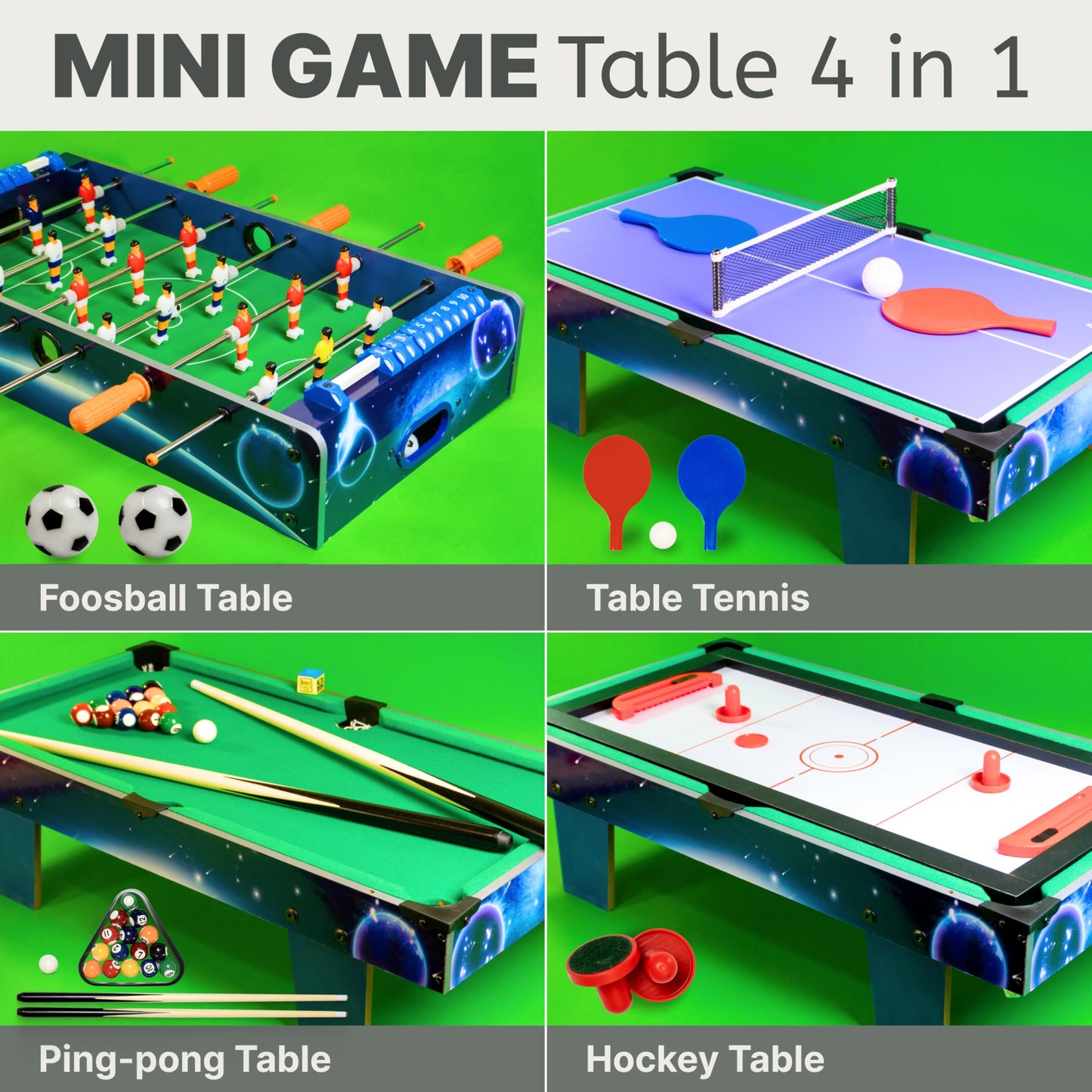 4-in-1 Game Table for Family Fun