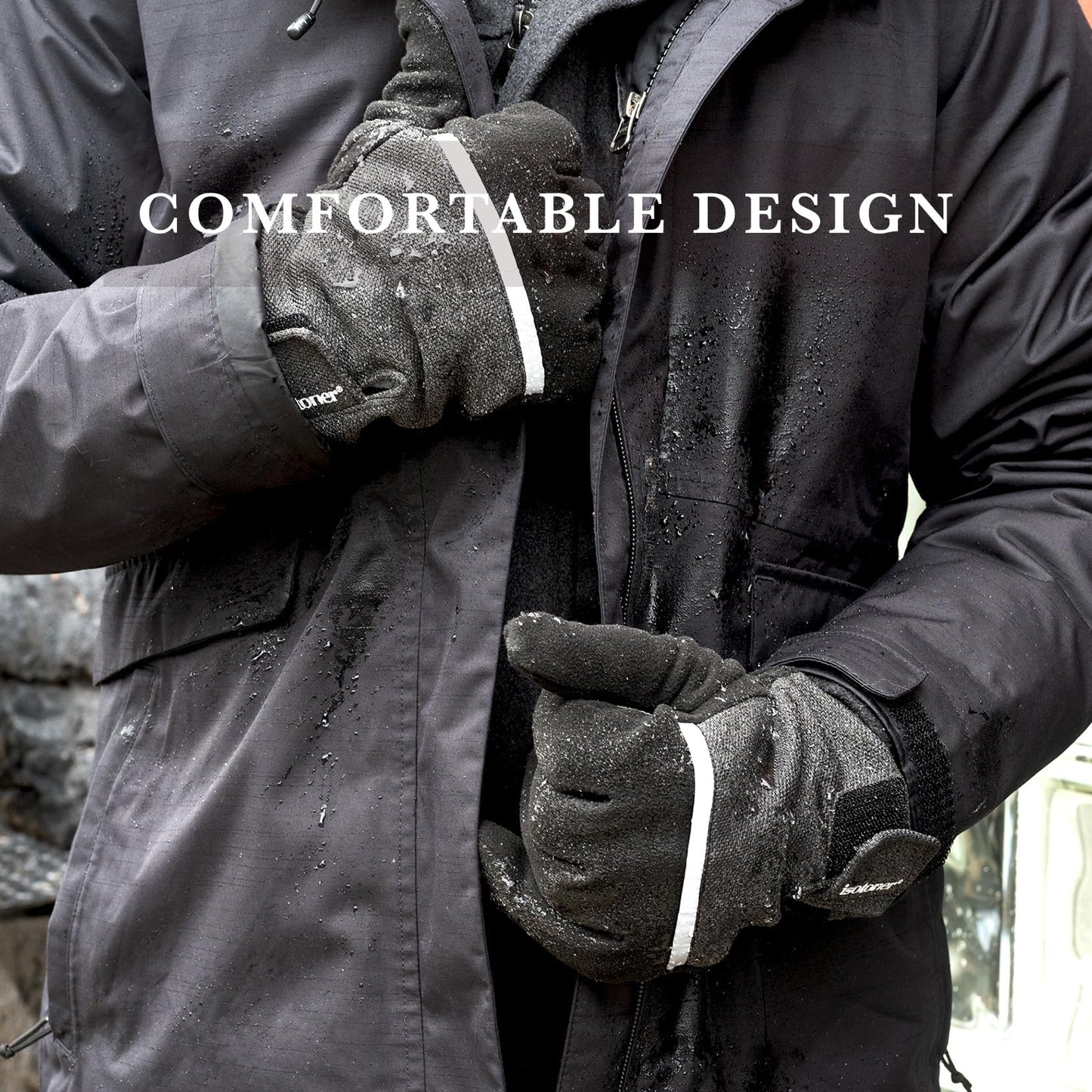 Isotoner Men's Stretch Tech Gloves with Velcro Closure