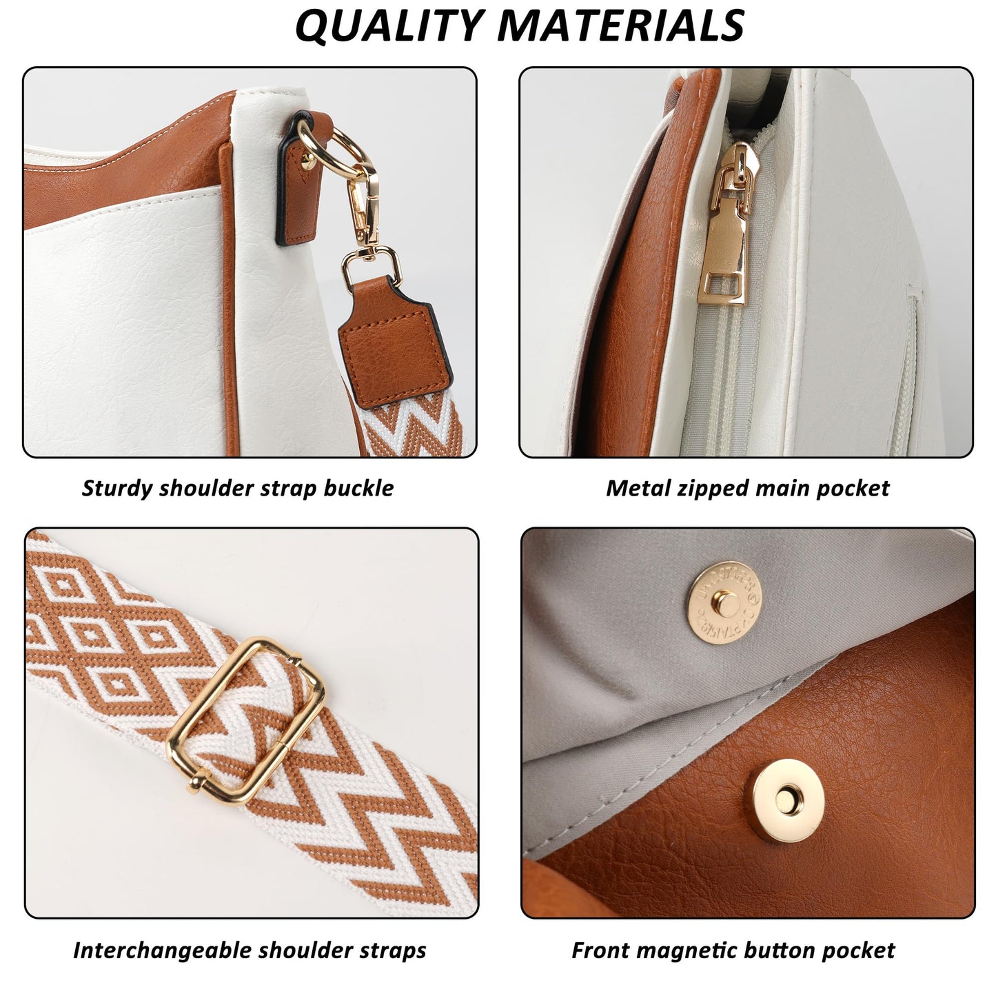TANTOMI Vegan Leather Crossbody Bag for Women