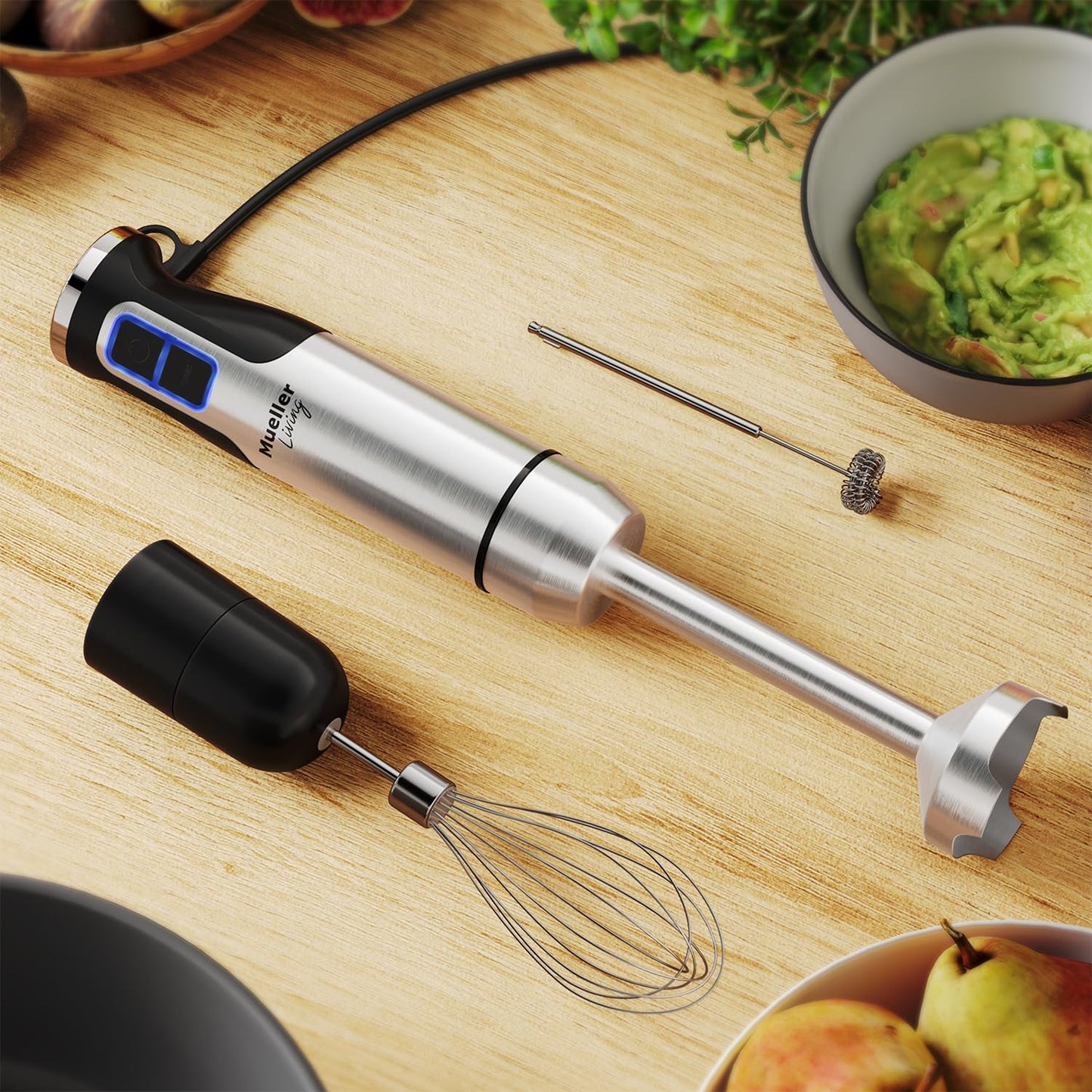 Mueller 8-Speed Handheld Immersion Blender for Kitchen