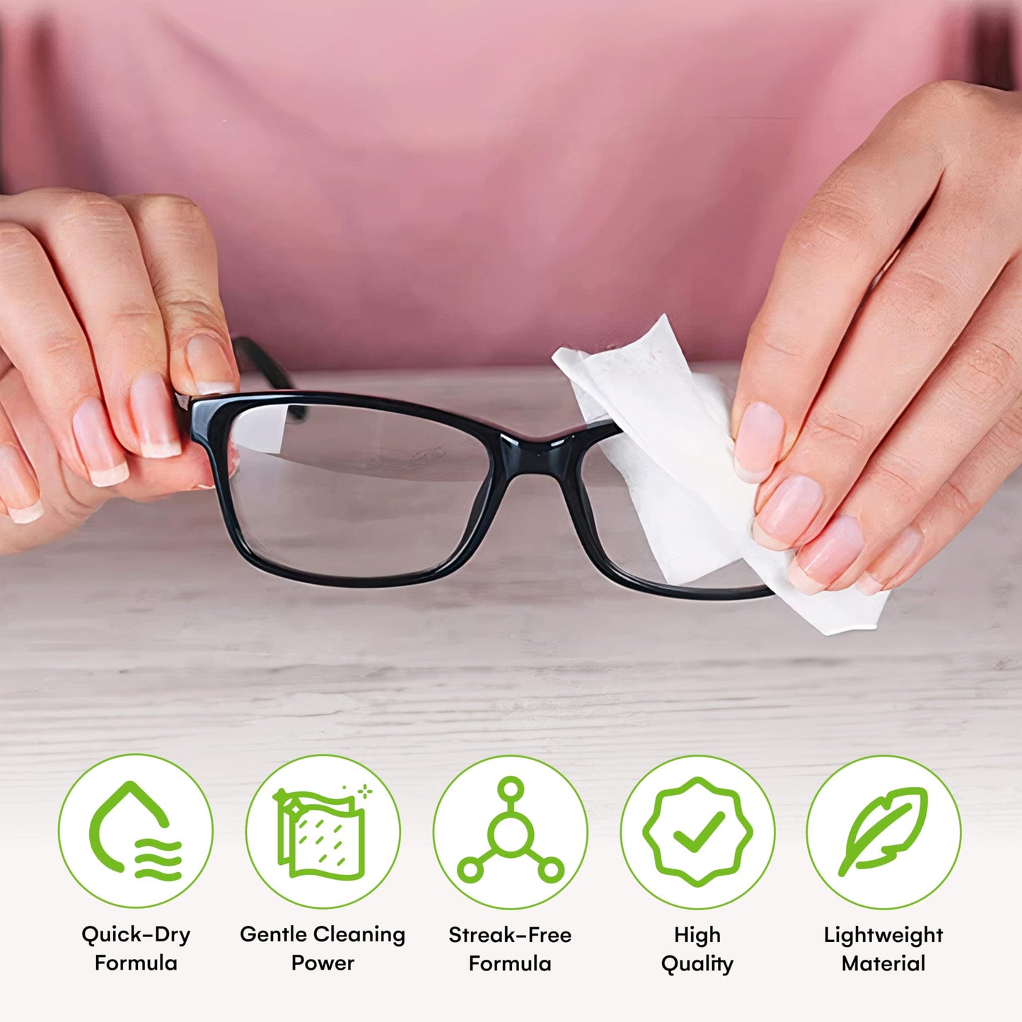 Care Touch Eyeglass Cleaning Wipes - 210 Individually Wrapped