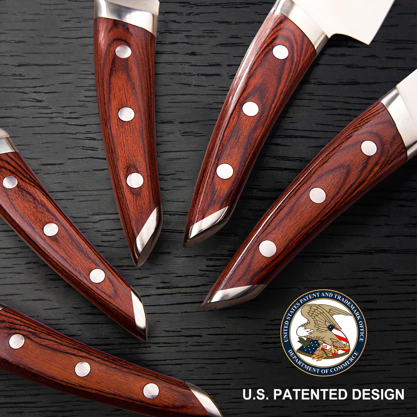 5 PCS Pakkawood Japanese Chef Knife Set
