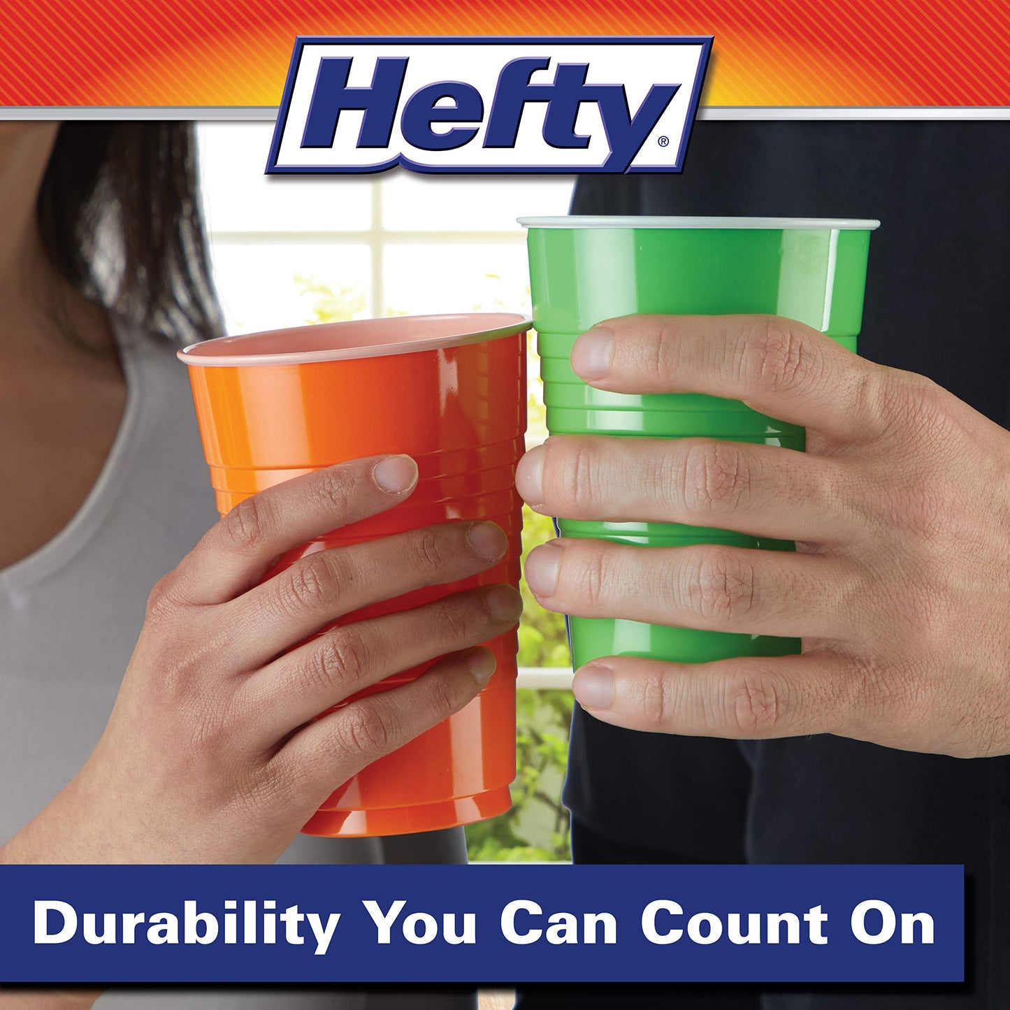 200 Count Hefty Disposable Plastic Cups, 16 Ounce