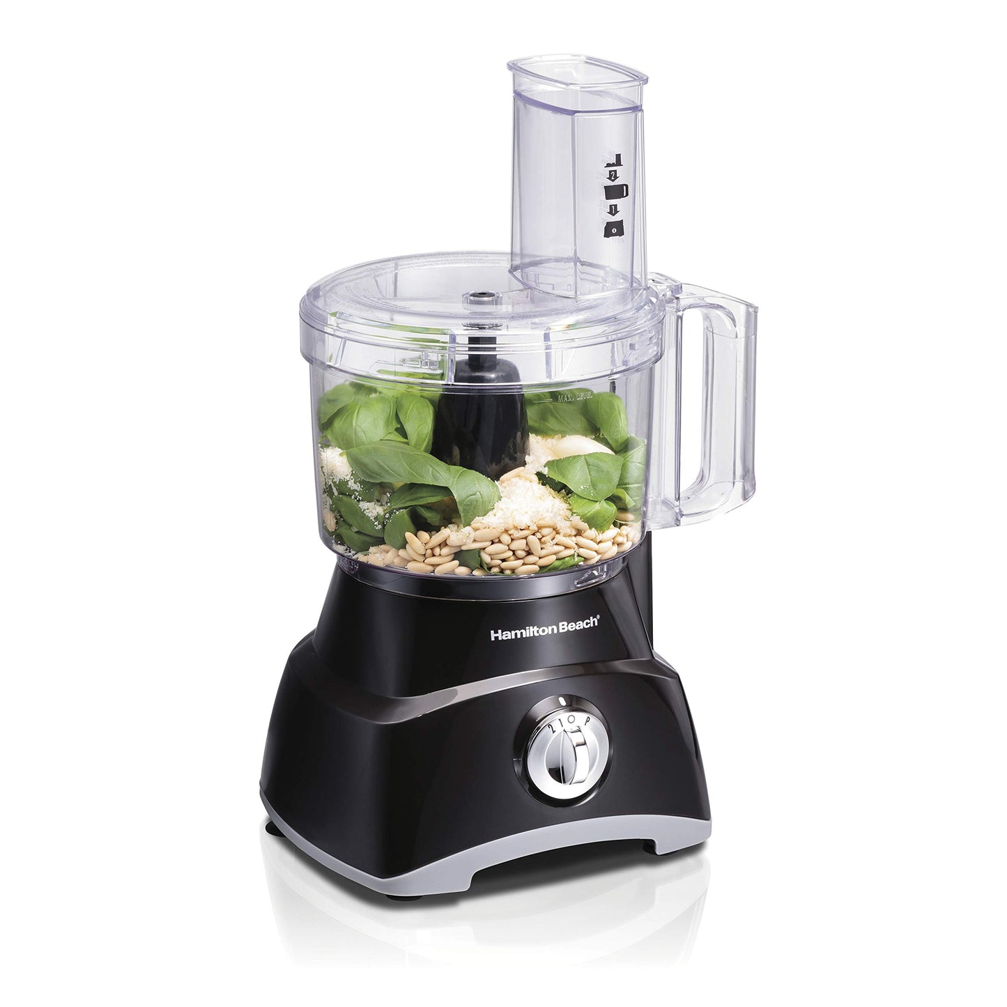 Hamilton Beach Food Processor & Vegetable Chopper for Slicing, Shredding, Mincing, and Puree, 8 Cup, Black