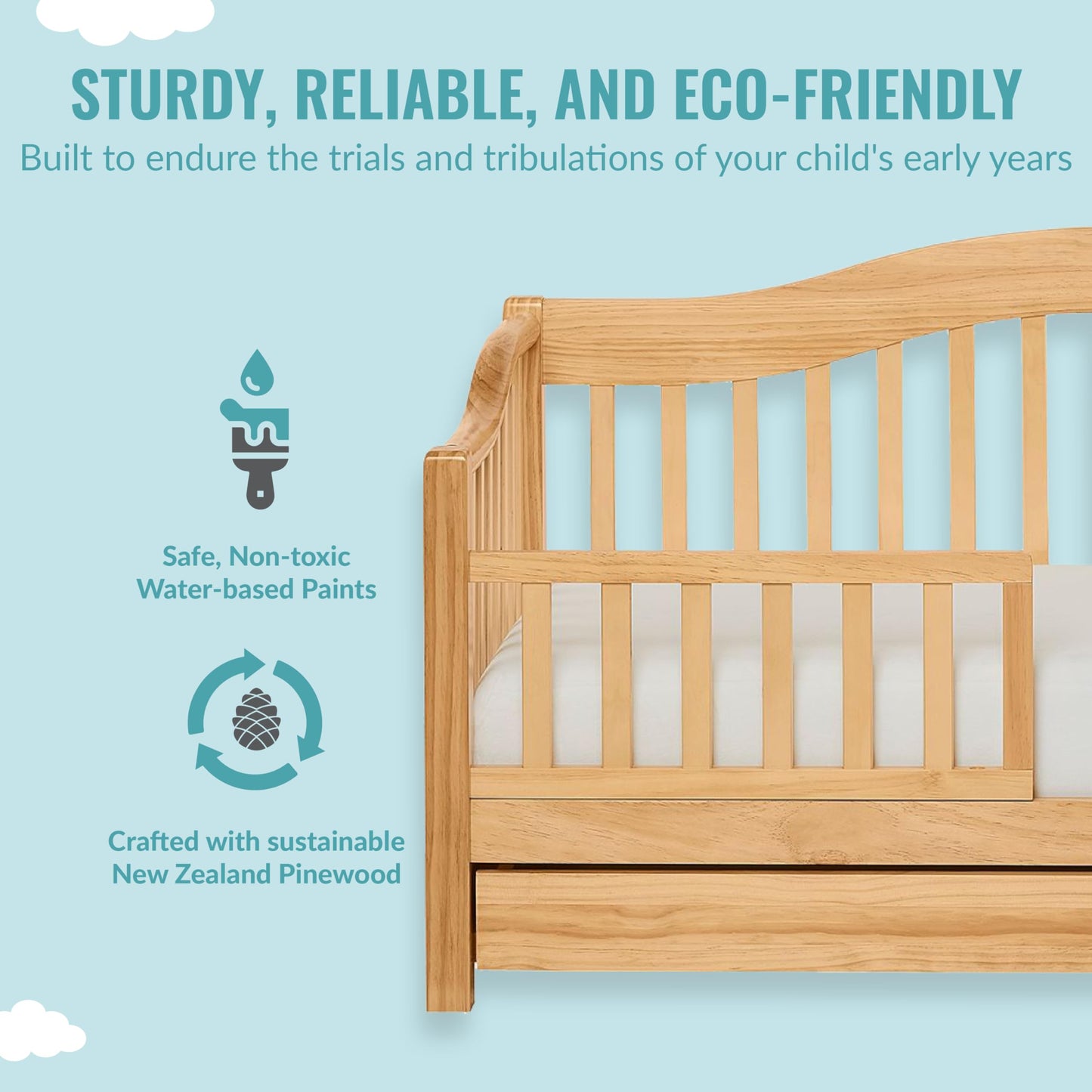 Dream On Me Toddler Day Bed in Natural