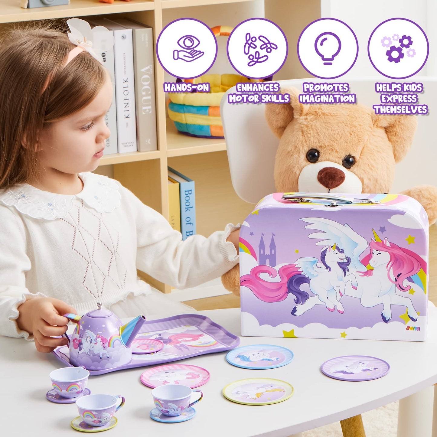Unicorn Tea Party Set for Little Girls