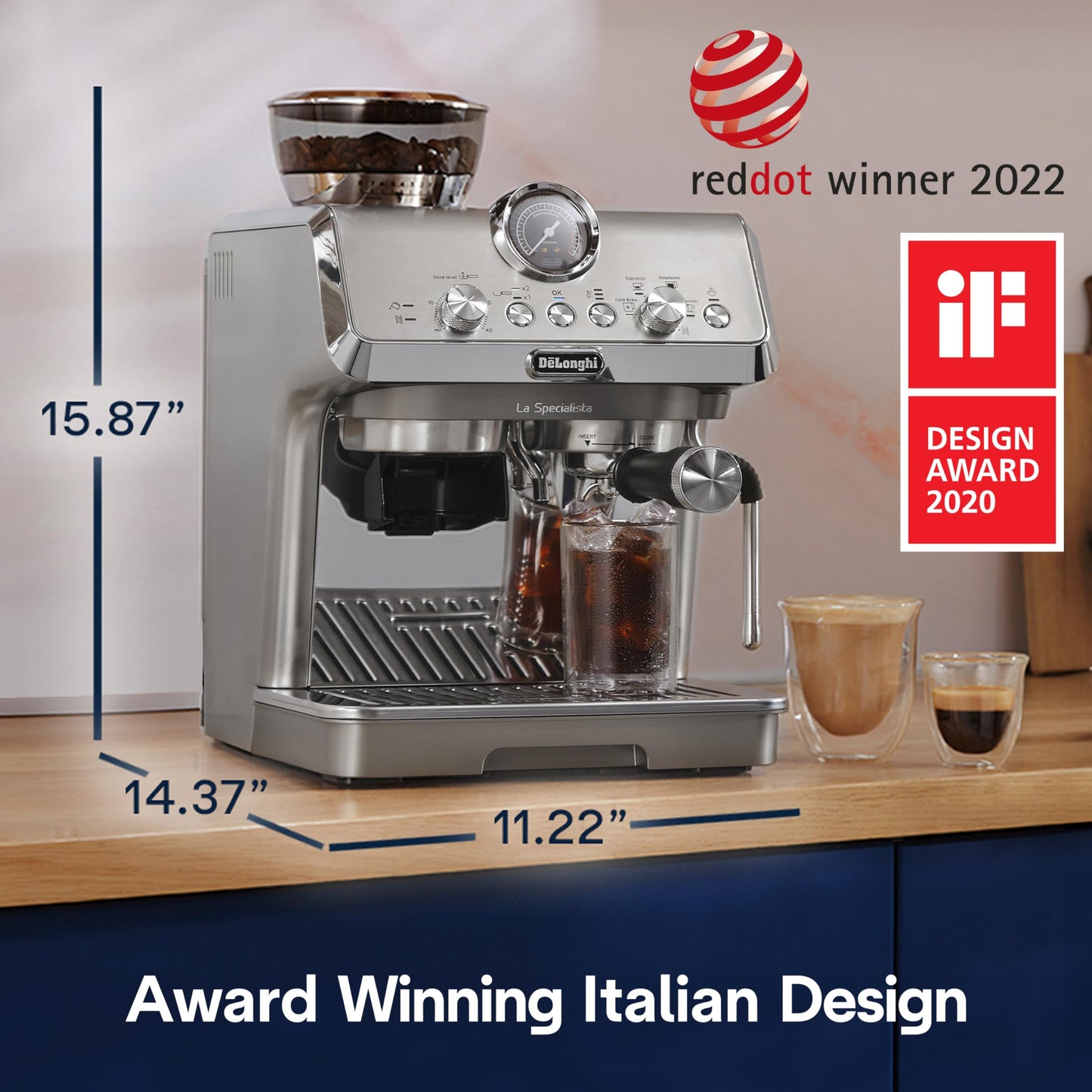 De'Longhi Espresso Machine with Grinder and Frother