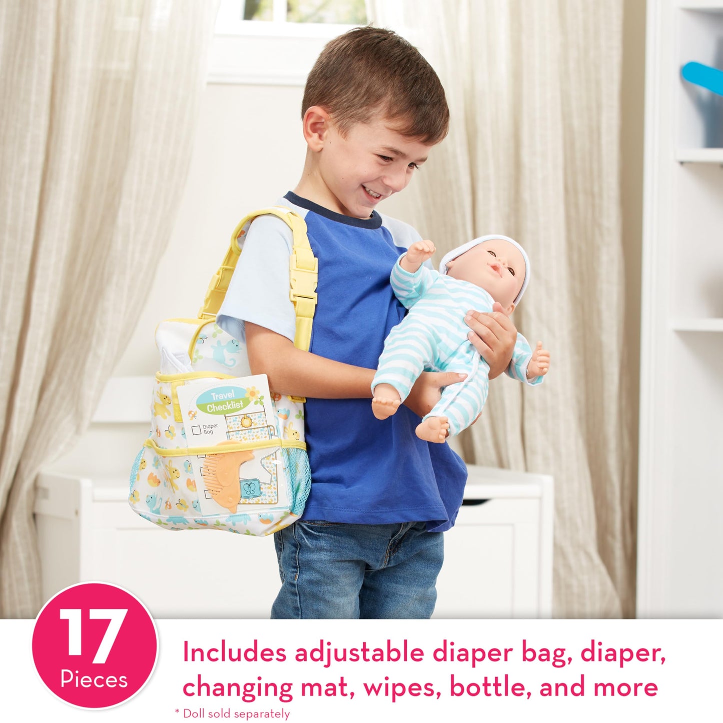 Melissa & Doug Travel Time Doll Play Set