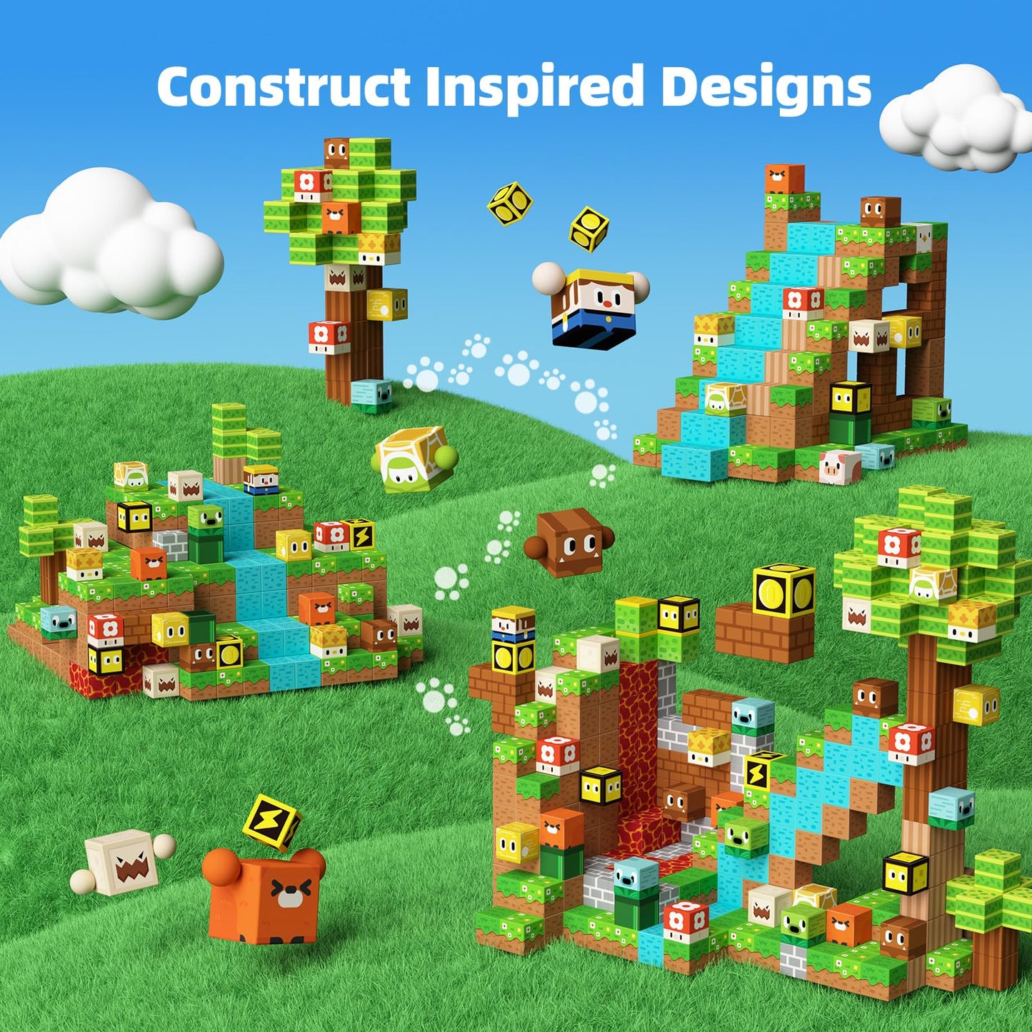 100 PCS Magnetic Building Blocks Kids Toys