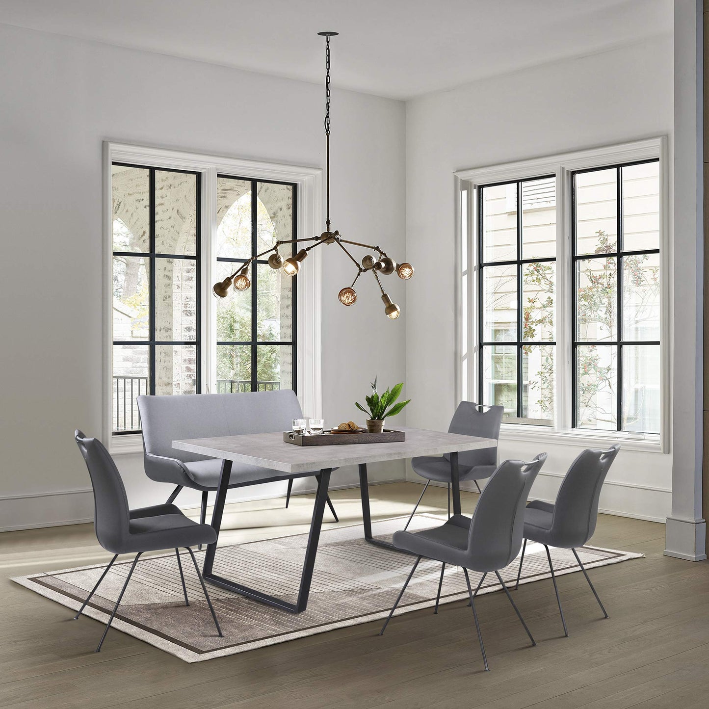 Armen Living 6-Piece Grey Dining Set