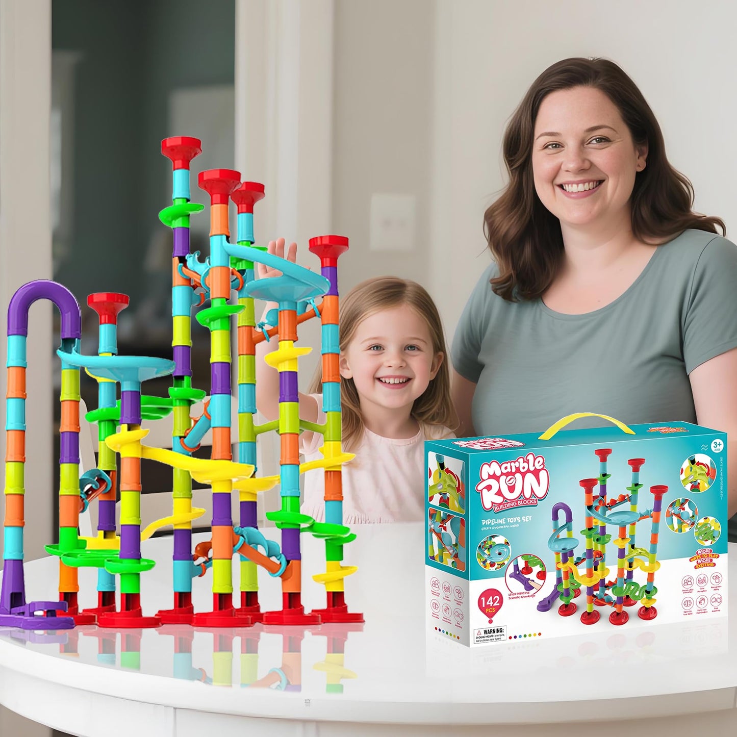 RockSwan 172-Piece Marble Run STEM Toy Set