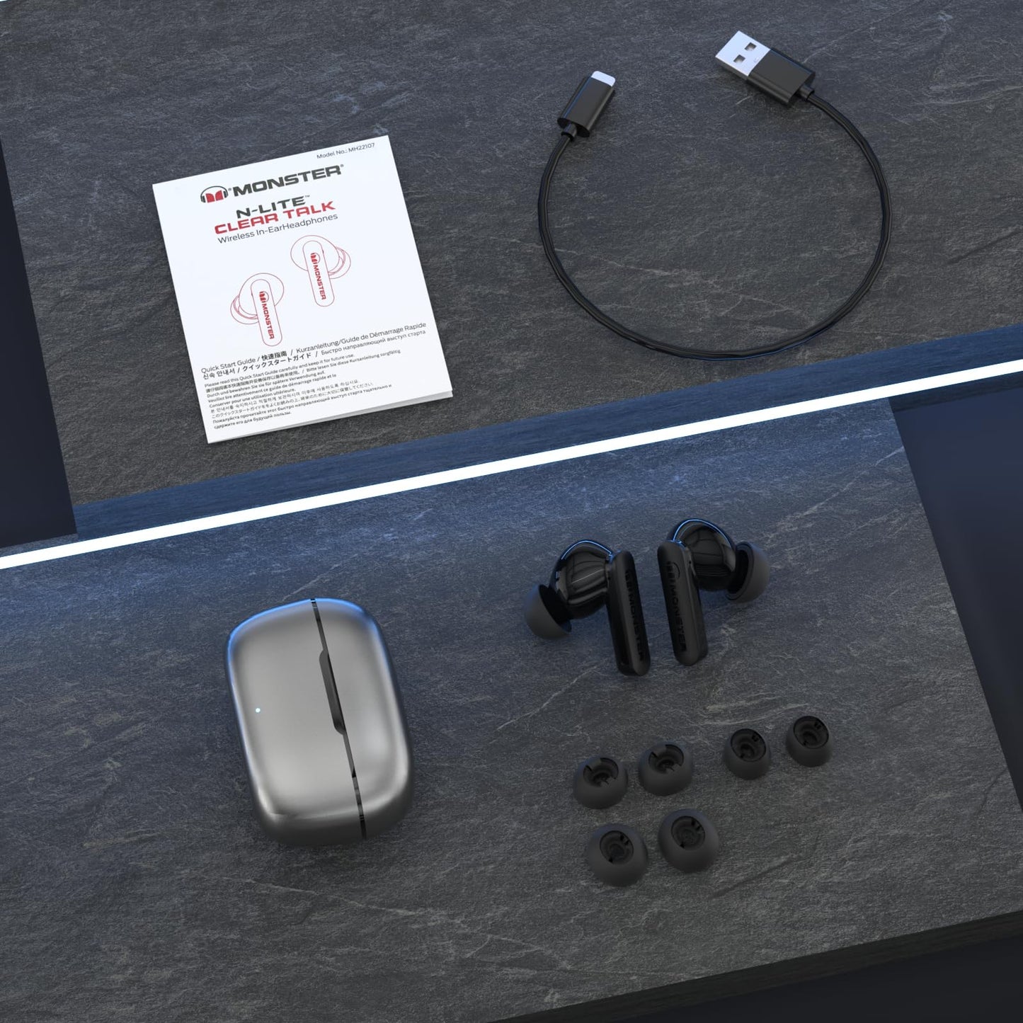 Monster Bluetooth 5.3 Wireless Earbuds with Noise Reduction