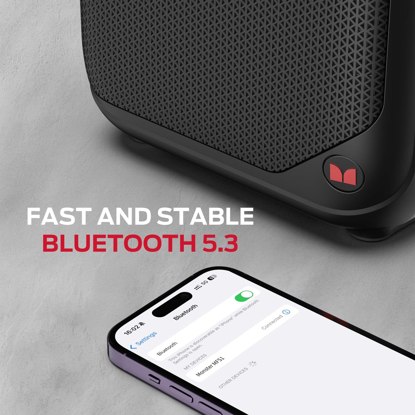 Monster Portable Bluetooth Speaker with 40W Sound