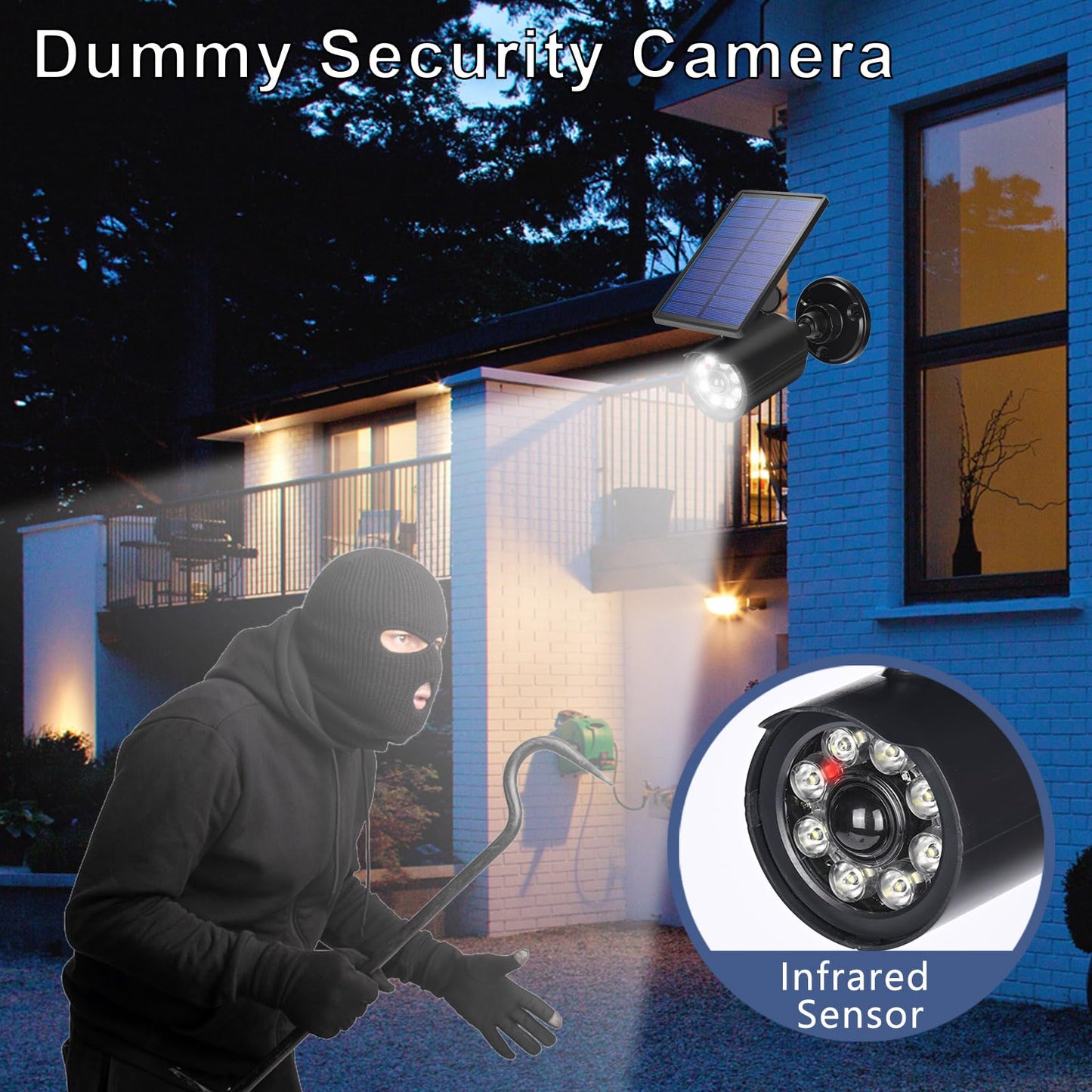 2000LM CAHOUGSMT Solar Motion Sensor Flood Lights
