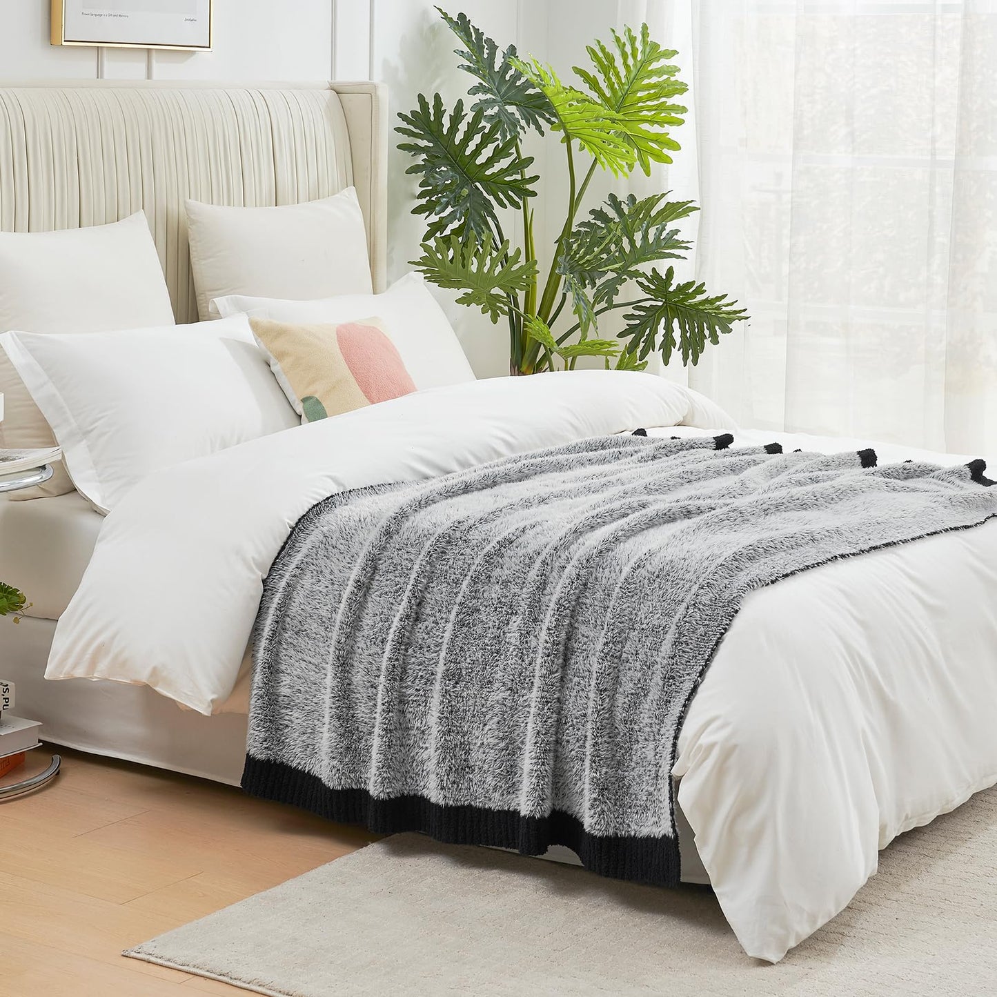 Reversible Soft Throw Blanket for Couch