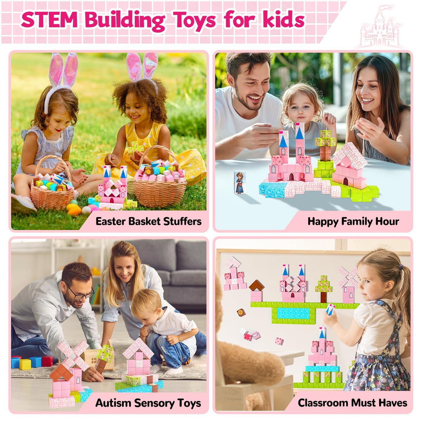 64 Pcs Magnetic Building Blocks Set for Kids