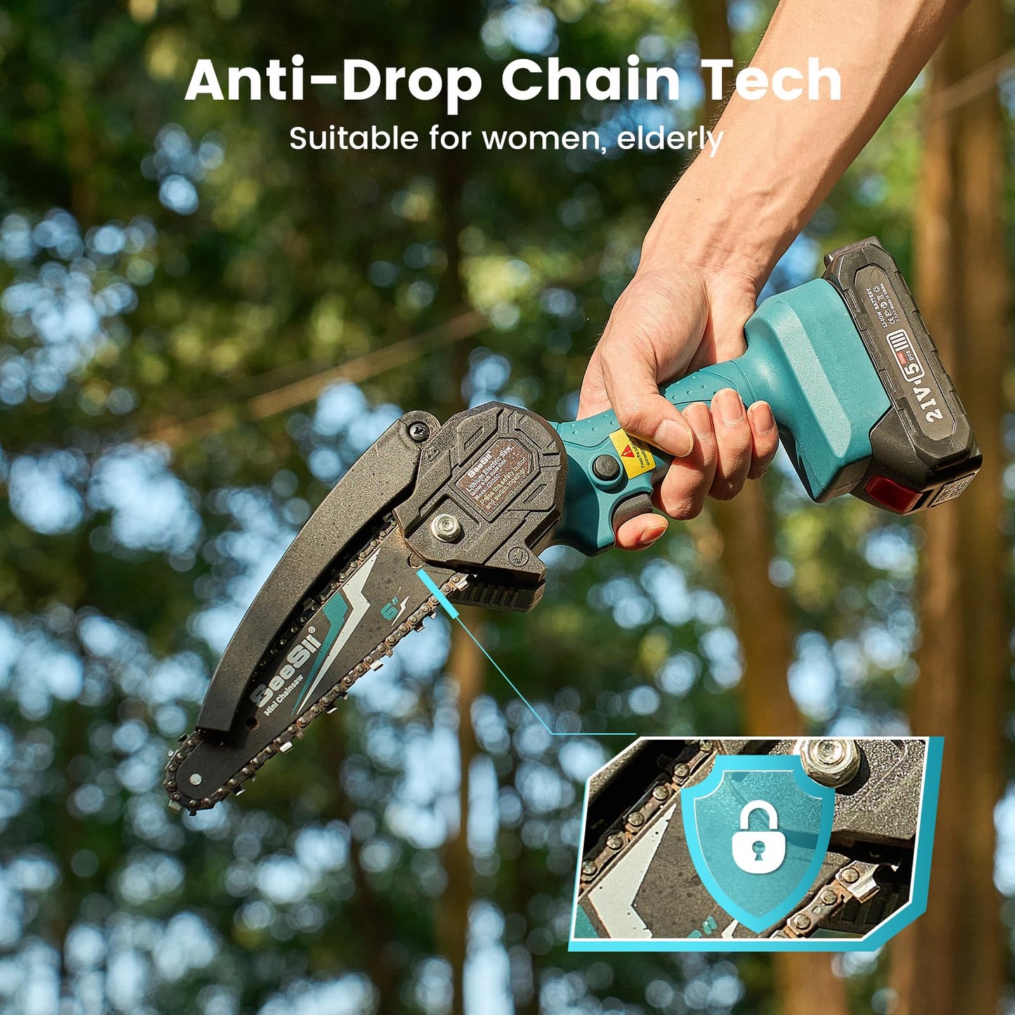 6-Inch Cordless Mini Chainsaw for Tree Trimming