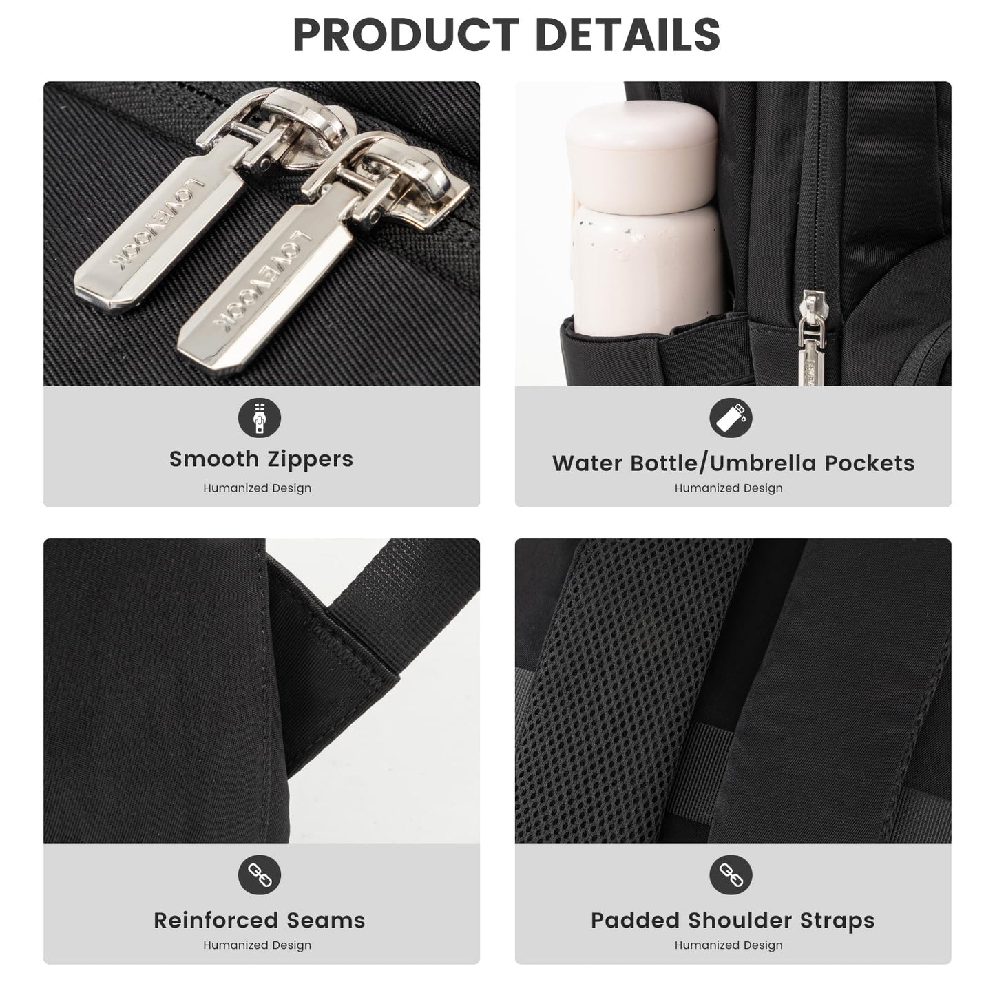 LOVEVOOK Waterproof Laptop Backpack for 15.6"