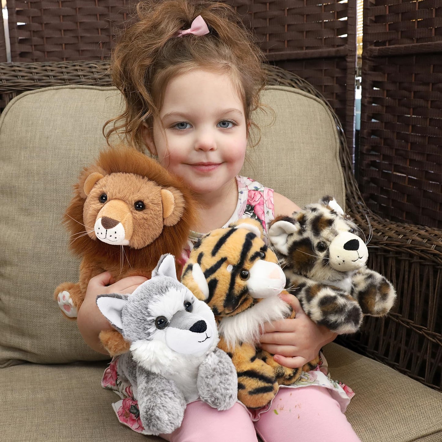Jungle Stuffed Animals for Baby Shower Centerpieces