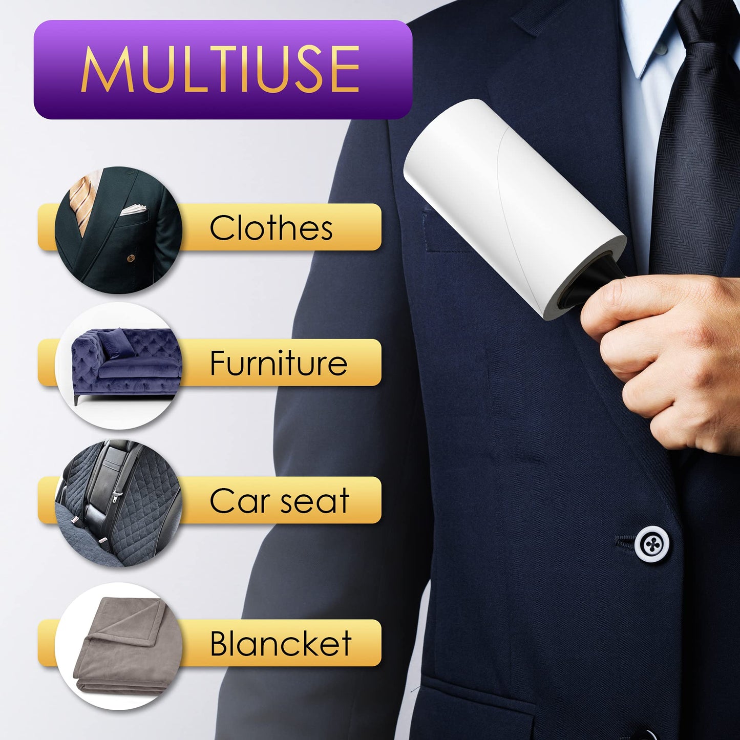 450 Sheets Lint Roller for Pet Hair Removal