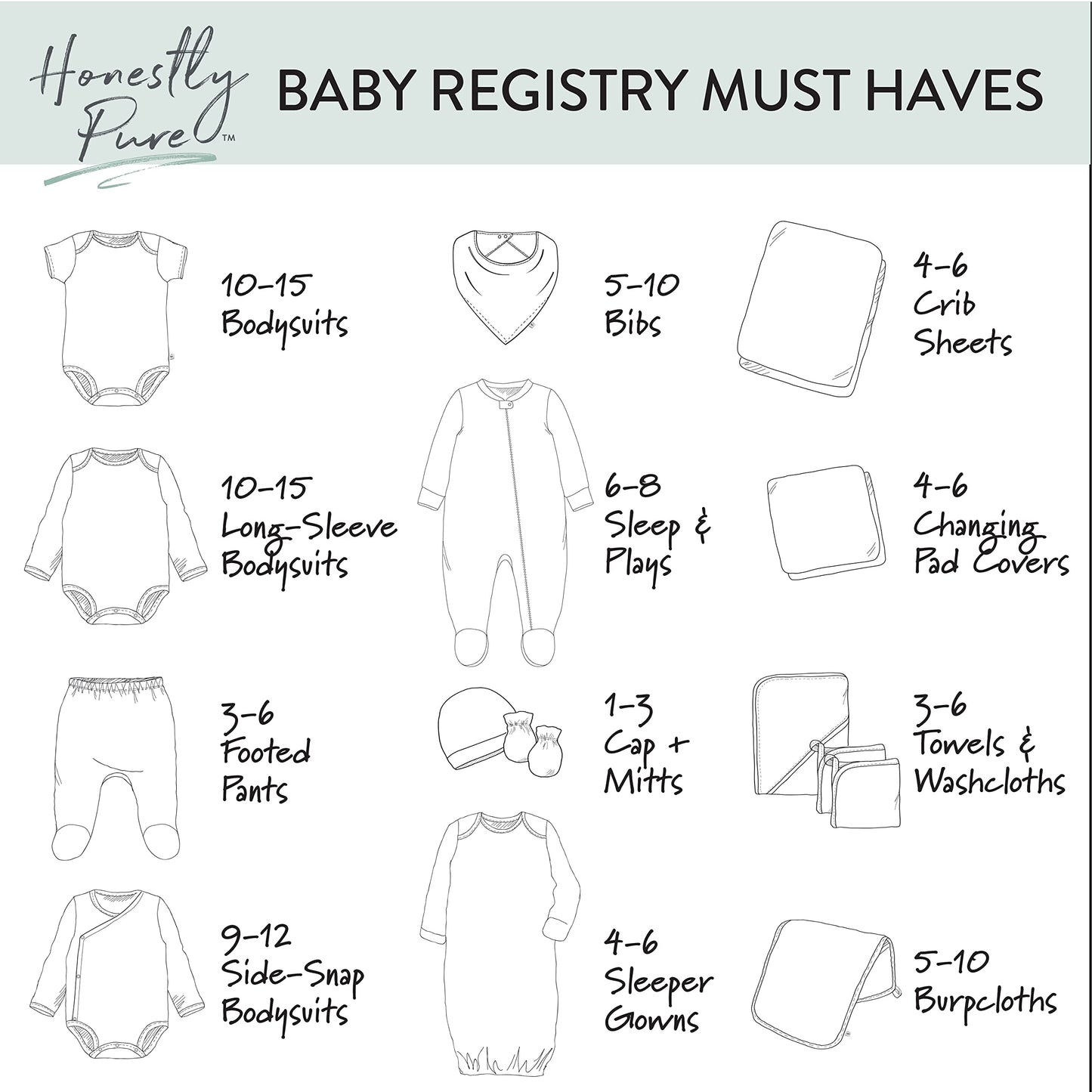 HonestBaby Sleeveless Organic Cotton Bodysuits
