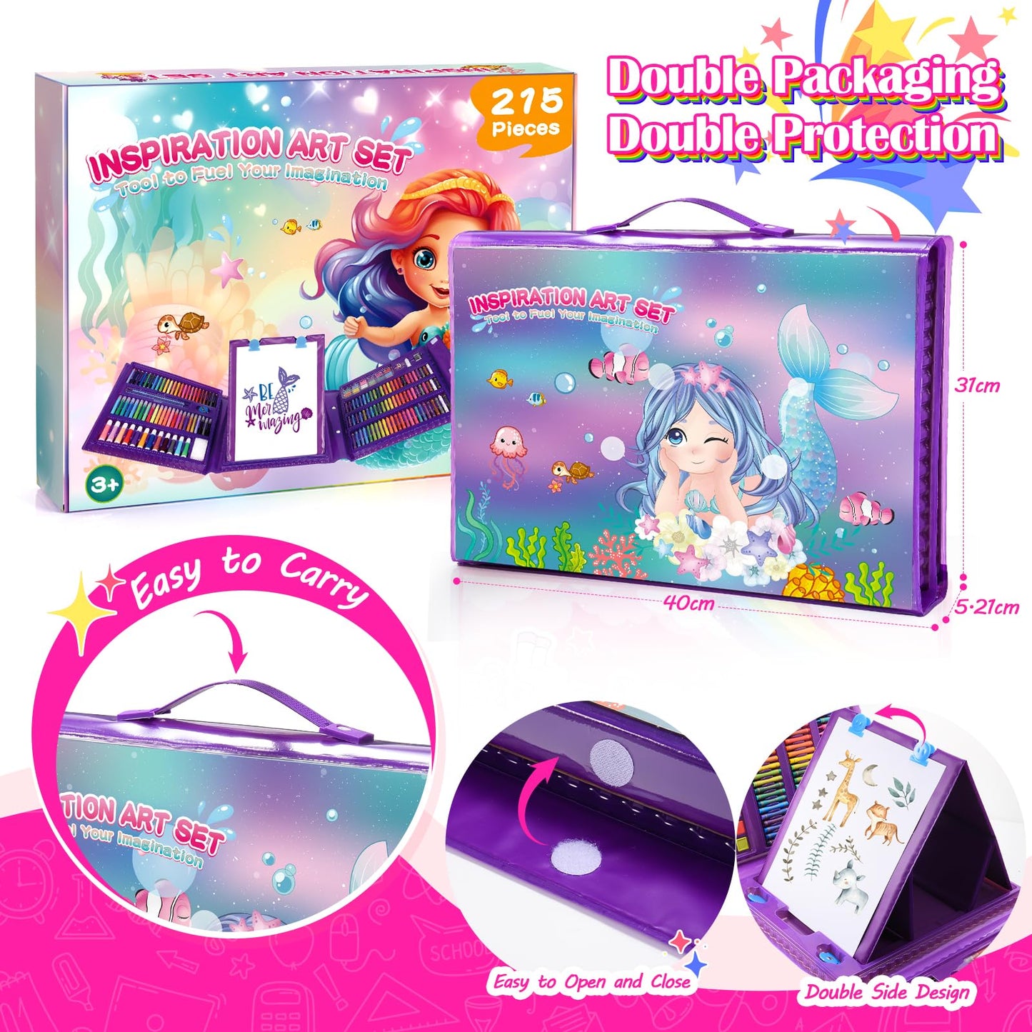 Art Supplies Kit for Kids Ages 4-12