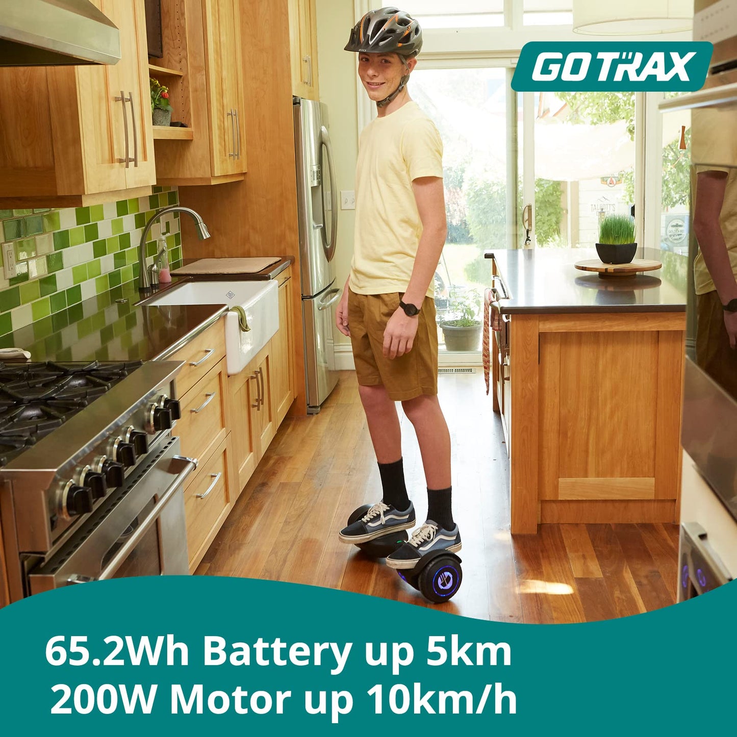 Gotrax Hoverboard with LED Wheels & Seat Attachment