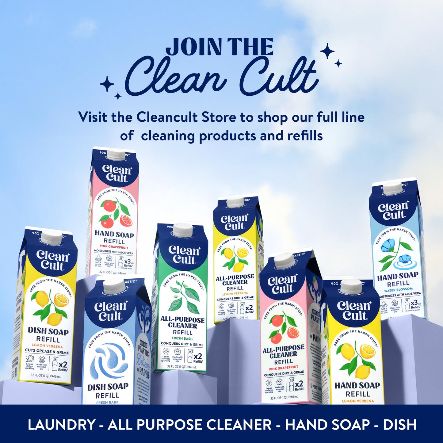 Cleancult Lemon Verbena Liquid Hand Soap Refill