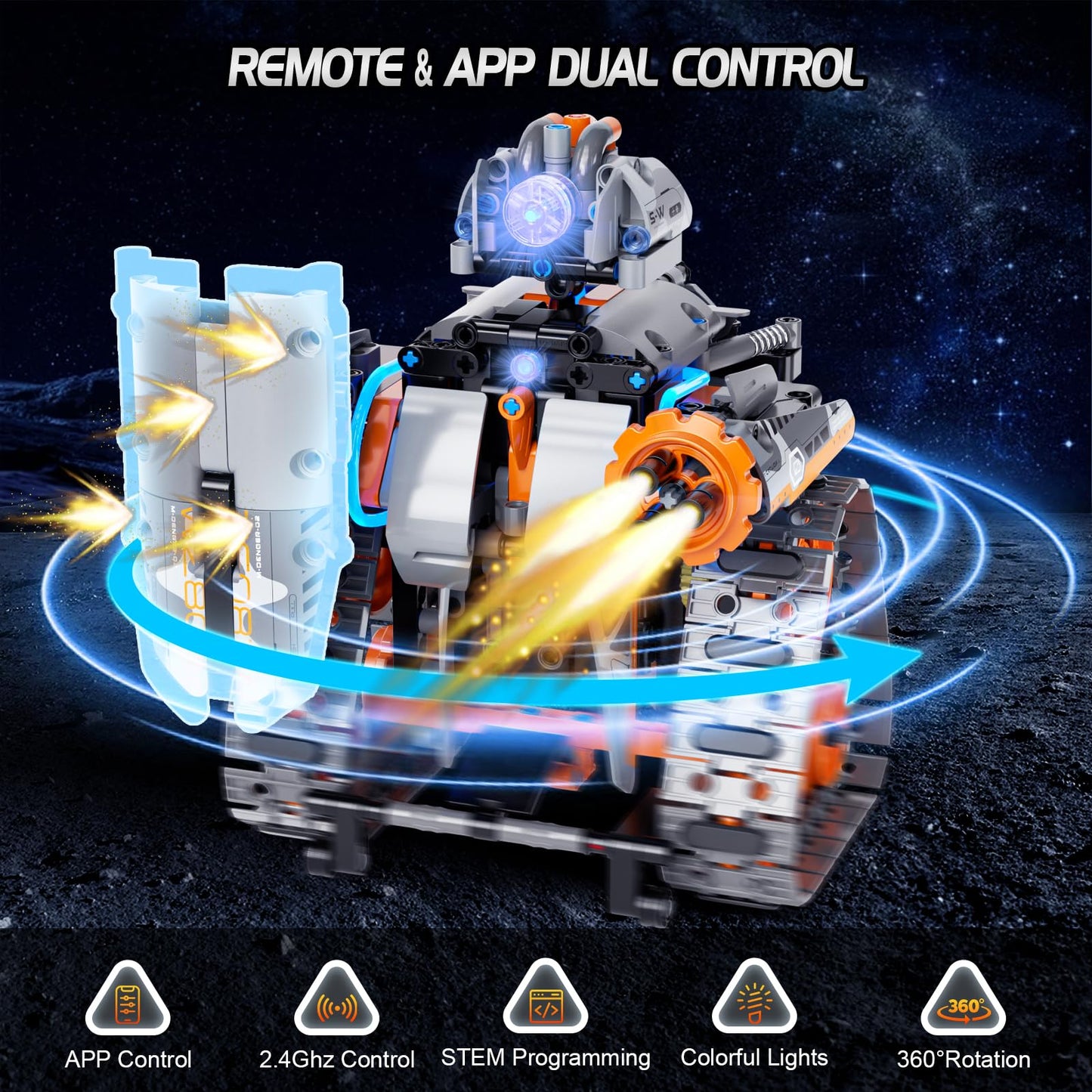 552 Pcs 5-in-1 Remote Controlled STEM Building Toys Set