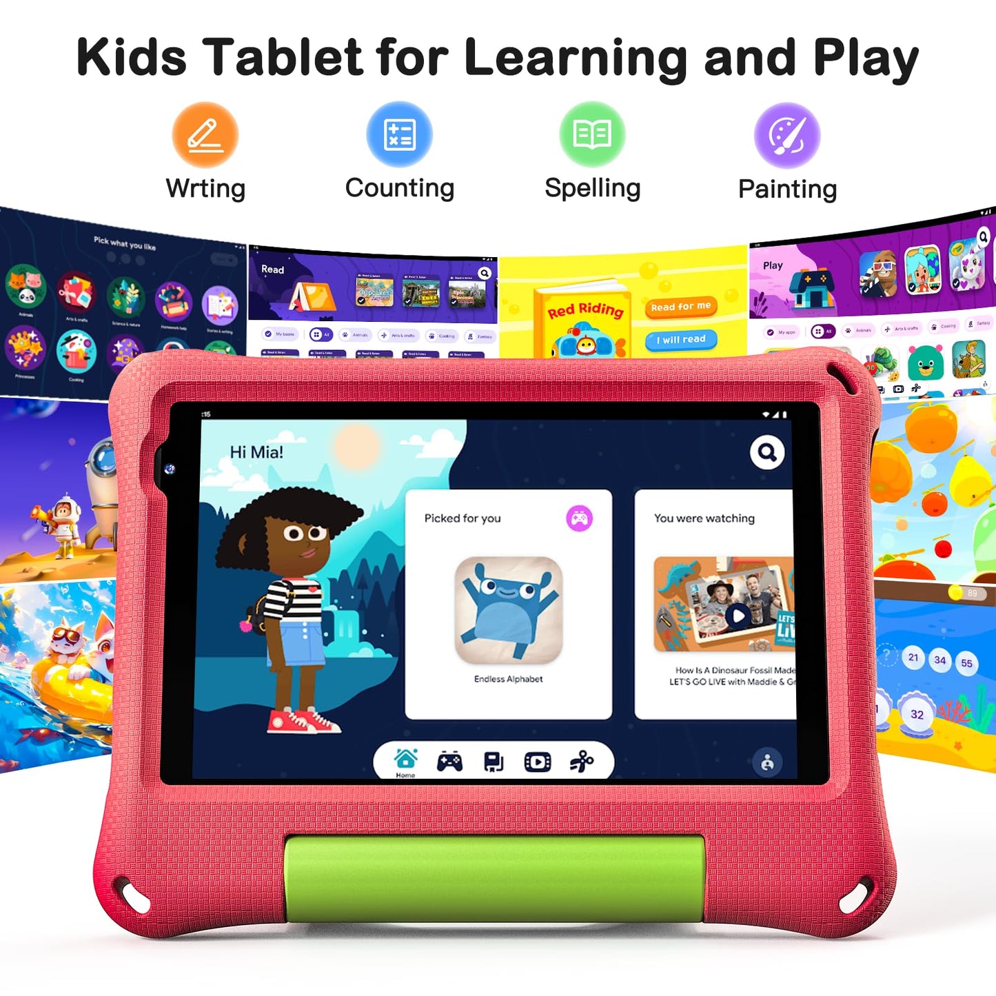 Kids Tablet 8 Inch with WiFi and Parental Control