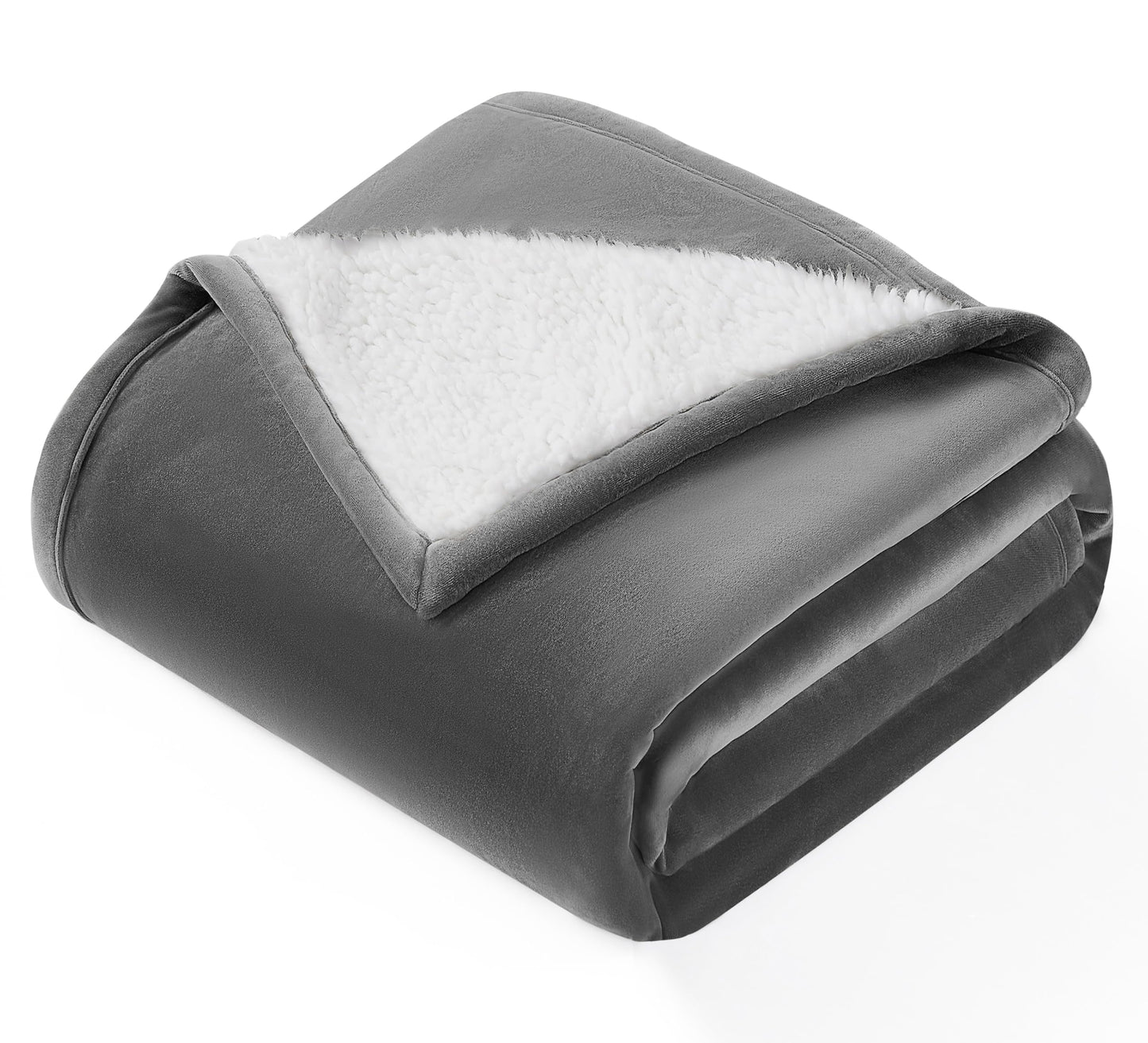 UGG 23858 Bliss Luxurious Oversized All Season Soft Plush Hypoallergenic Flannel Fleece Blanket Double Sided Machine Washable Decorative Accent Throw for Comfort and Warmth, 70 x 50-Inch, Charcoal