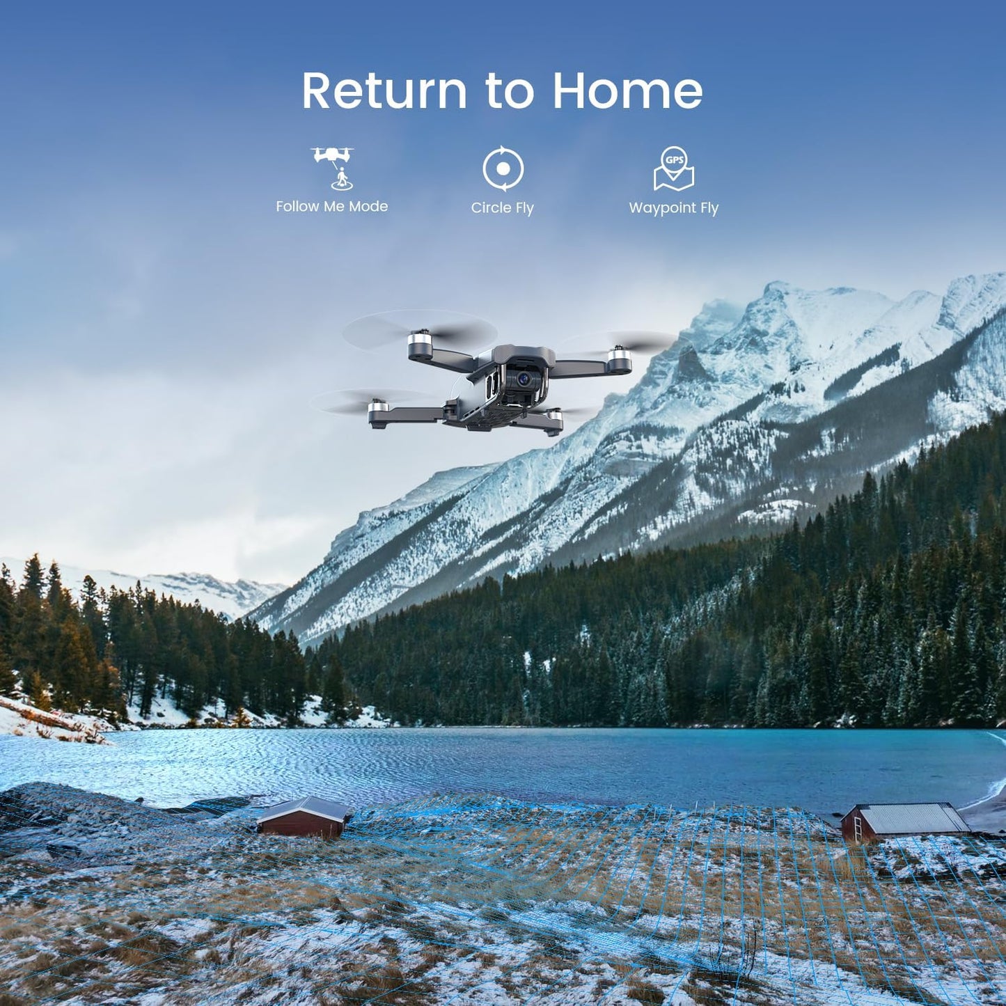 Holyton 4K GPS Drone with Camera and Remote