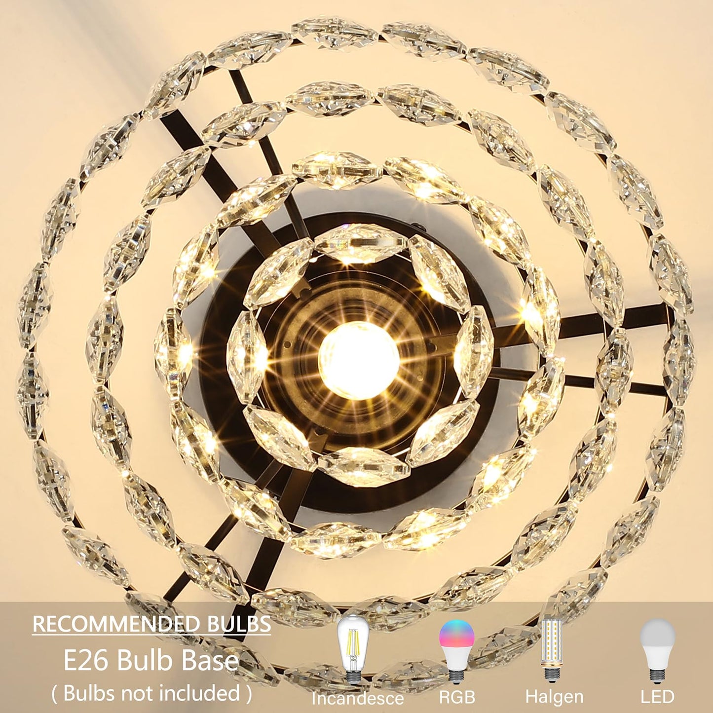 Modern Crystal Chandelier by Luupyia for Home