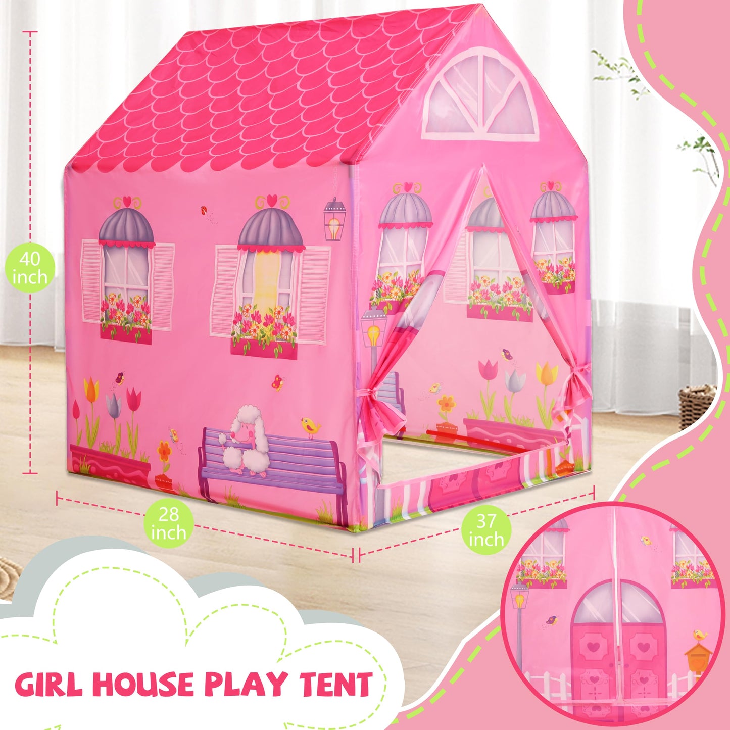 Kids Indoor Outdoor Play Tent by PLAY 10