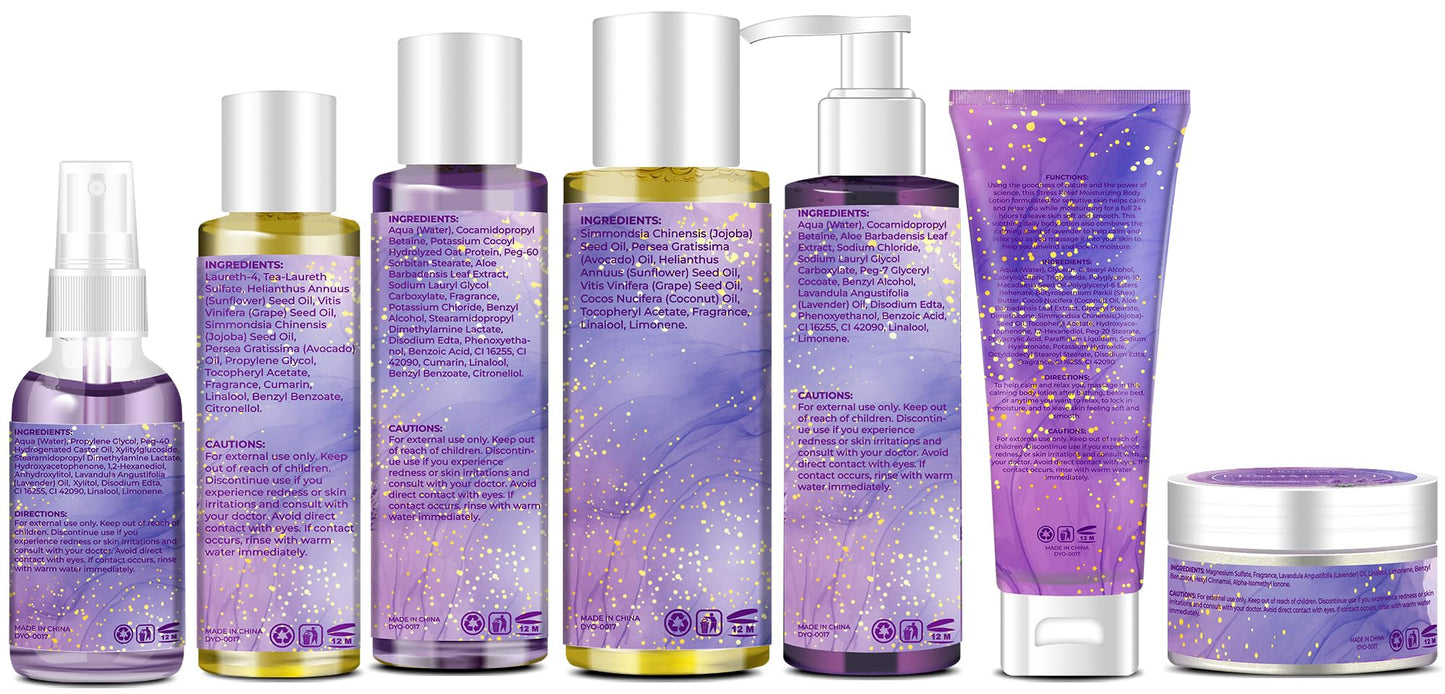Lavender Bath Spa Gift Set for Relaxation