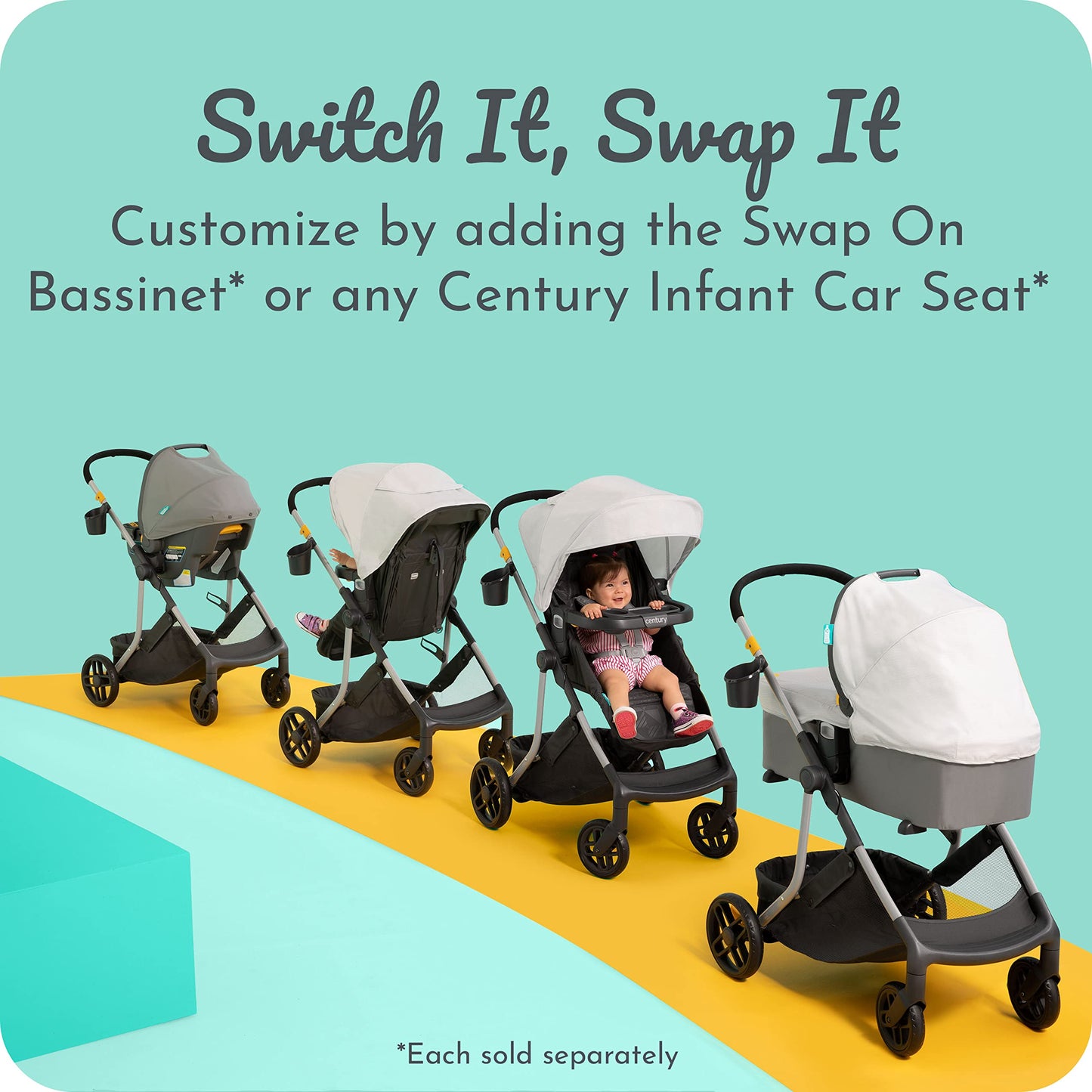 Century Modular Stroller with Swap On System
