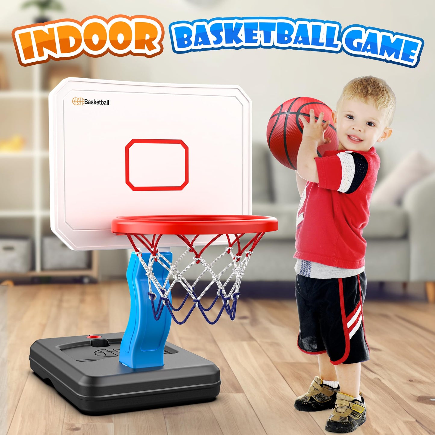 Toddler Basketball Hoop with 4 Balls by HopeRock