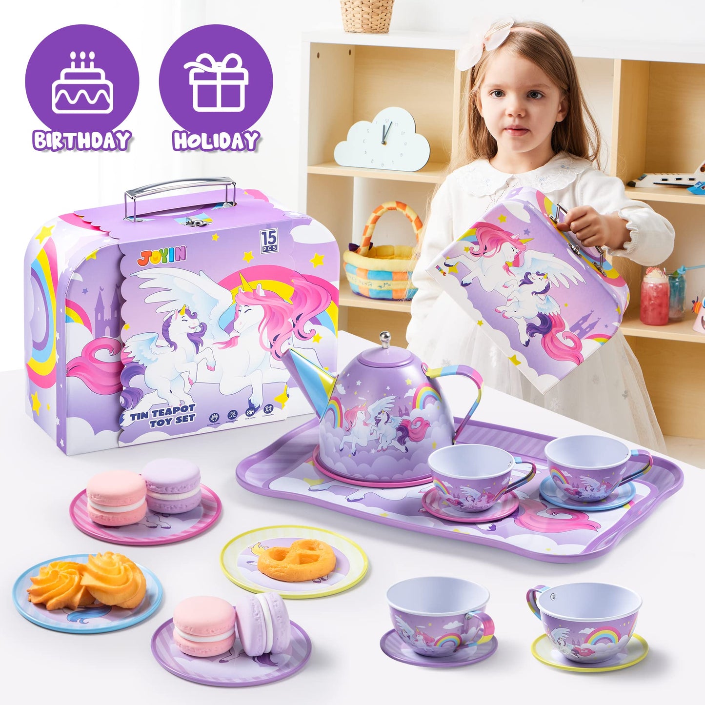 Unicorn Tea Party Set for Little Girls