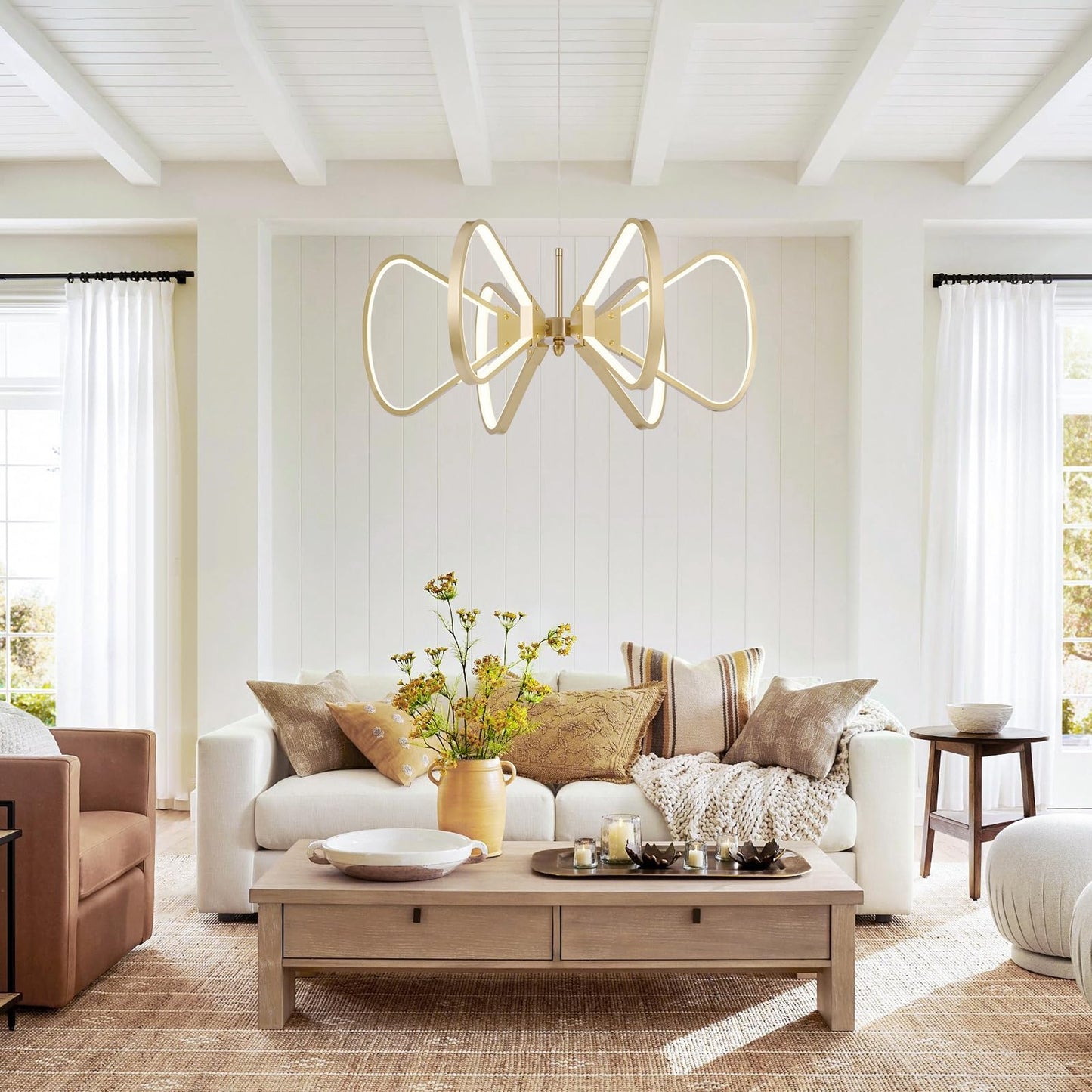Rotatable LED Chandelier 6-Light Pendant Fixture
