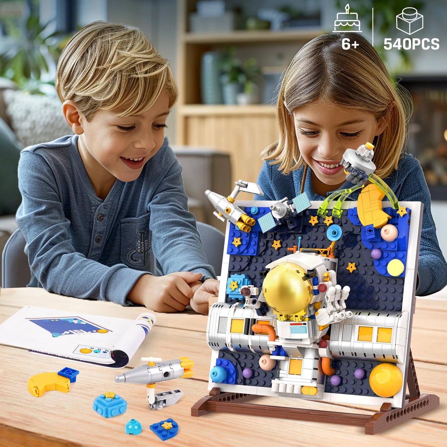 HOGOKIDS 540 PCS Space Building Block Set