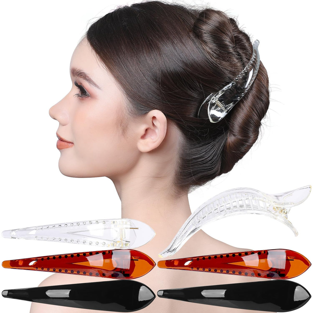 6 Pack Duckbill No-Slip Hair Sectioning Clips