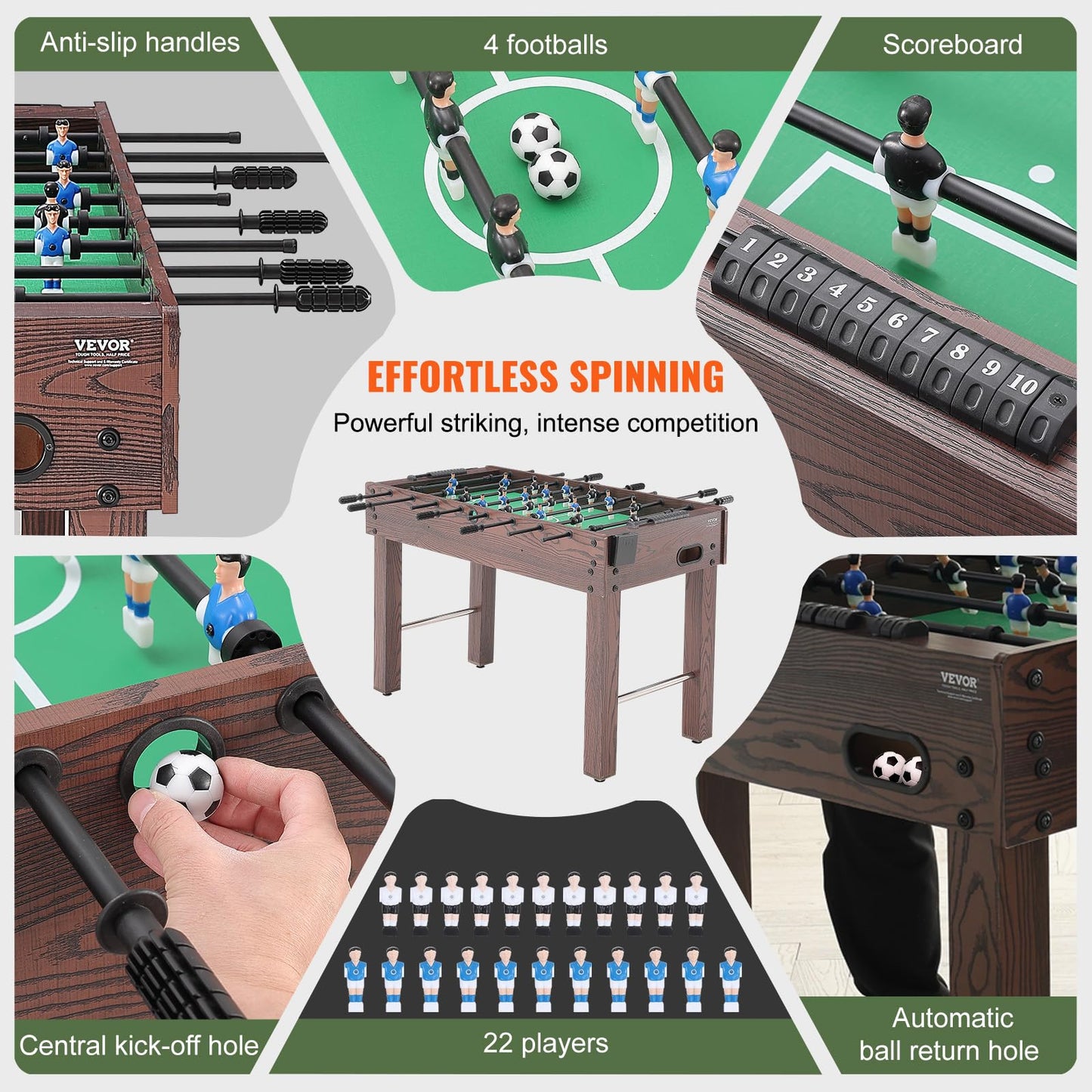 48-Inch Foosball Table for Home Game Room