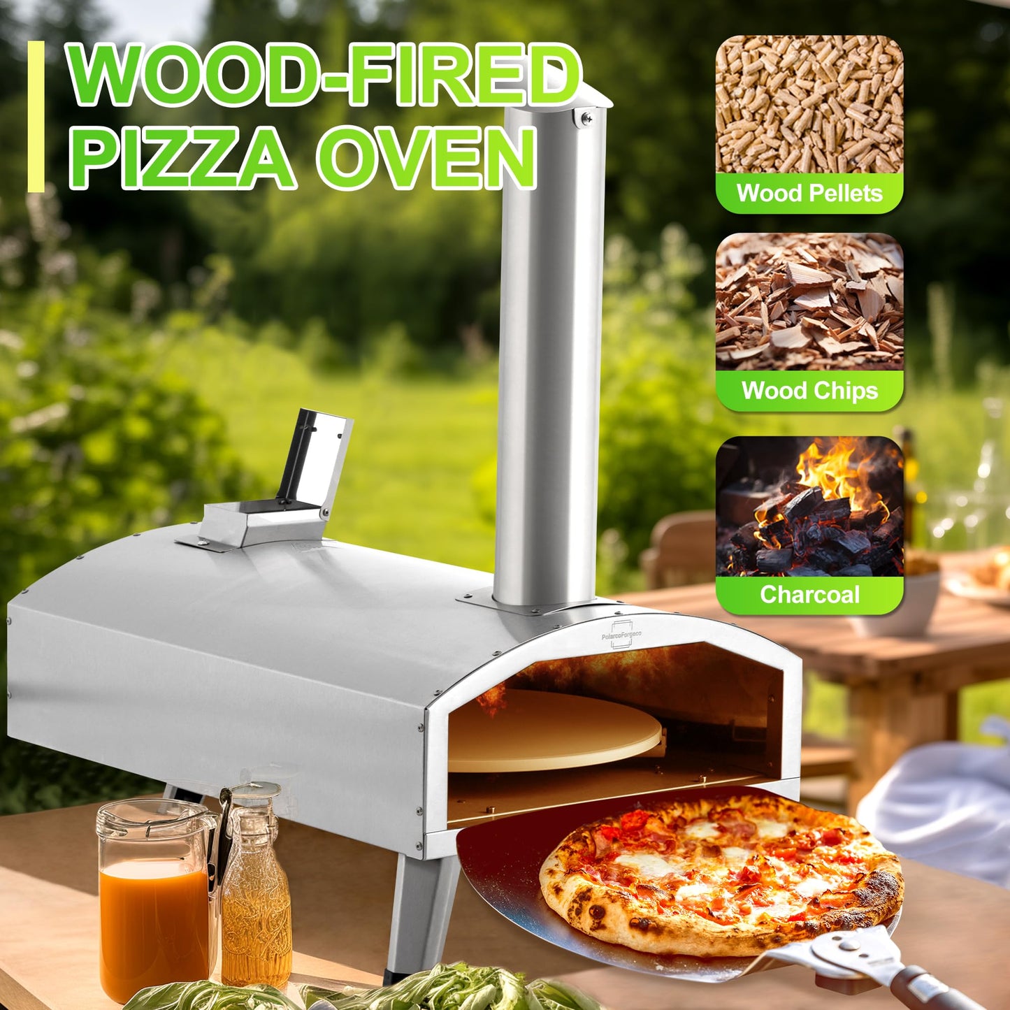 12-Inch Portable Wood Pellet Pizza Oven