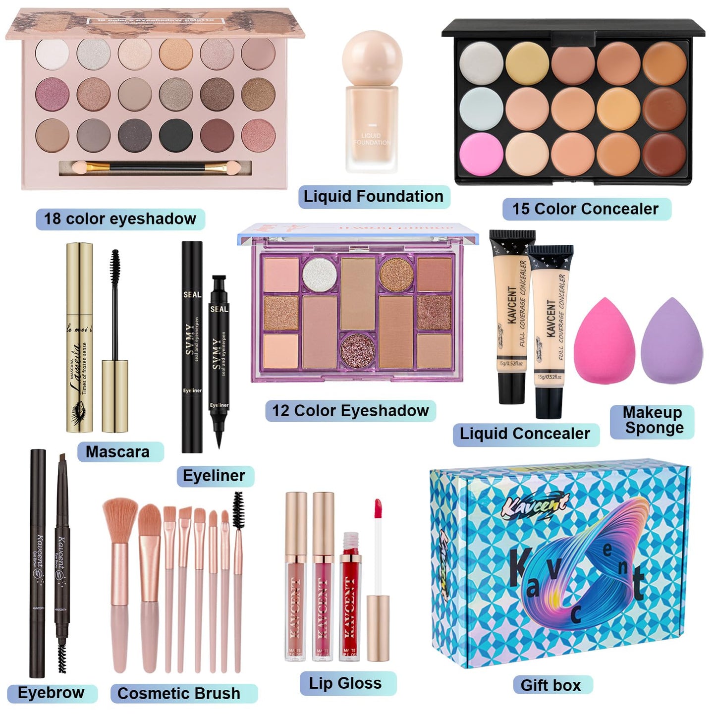 Makeup Kit for Teens - KAVCENT Full Set