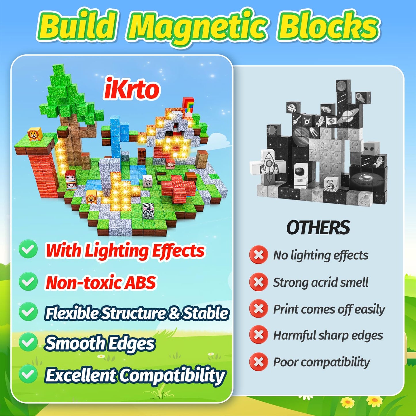100pcs Magnetic Building Blocks for Kids