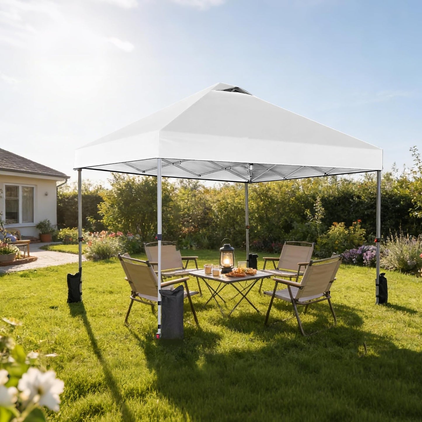 10x10 Pop Up Canopy Tent with Wheeled Carry Bag