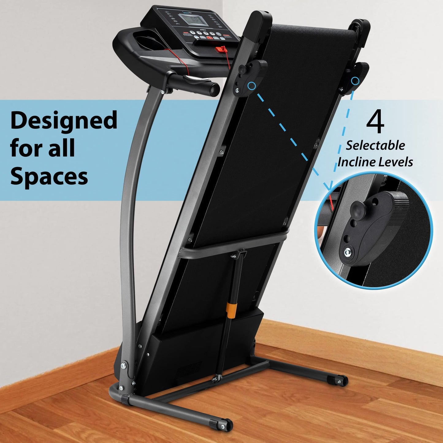 SereneLife Folding Treadmill with Bluetooth & Programs